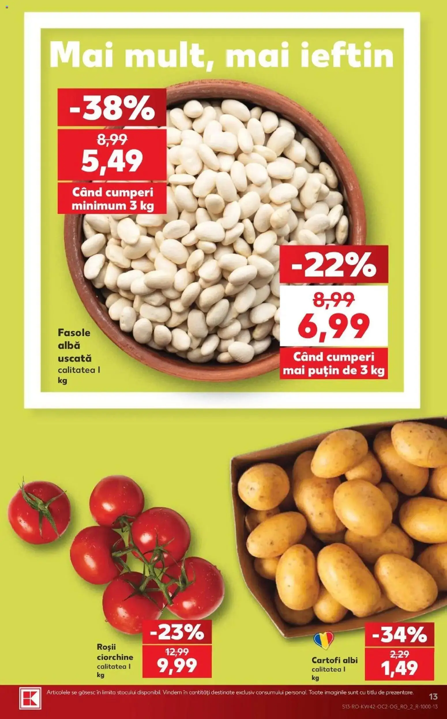 Kaufland Constanța 14.10.2026 - Revista si Oferta | Pagină: 13 | Produse: Alba, Roșii, Fasole albă, Cartofi