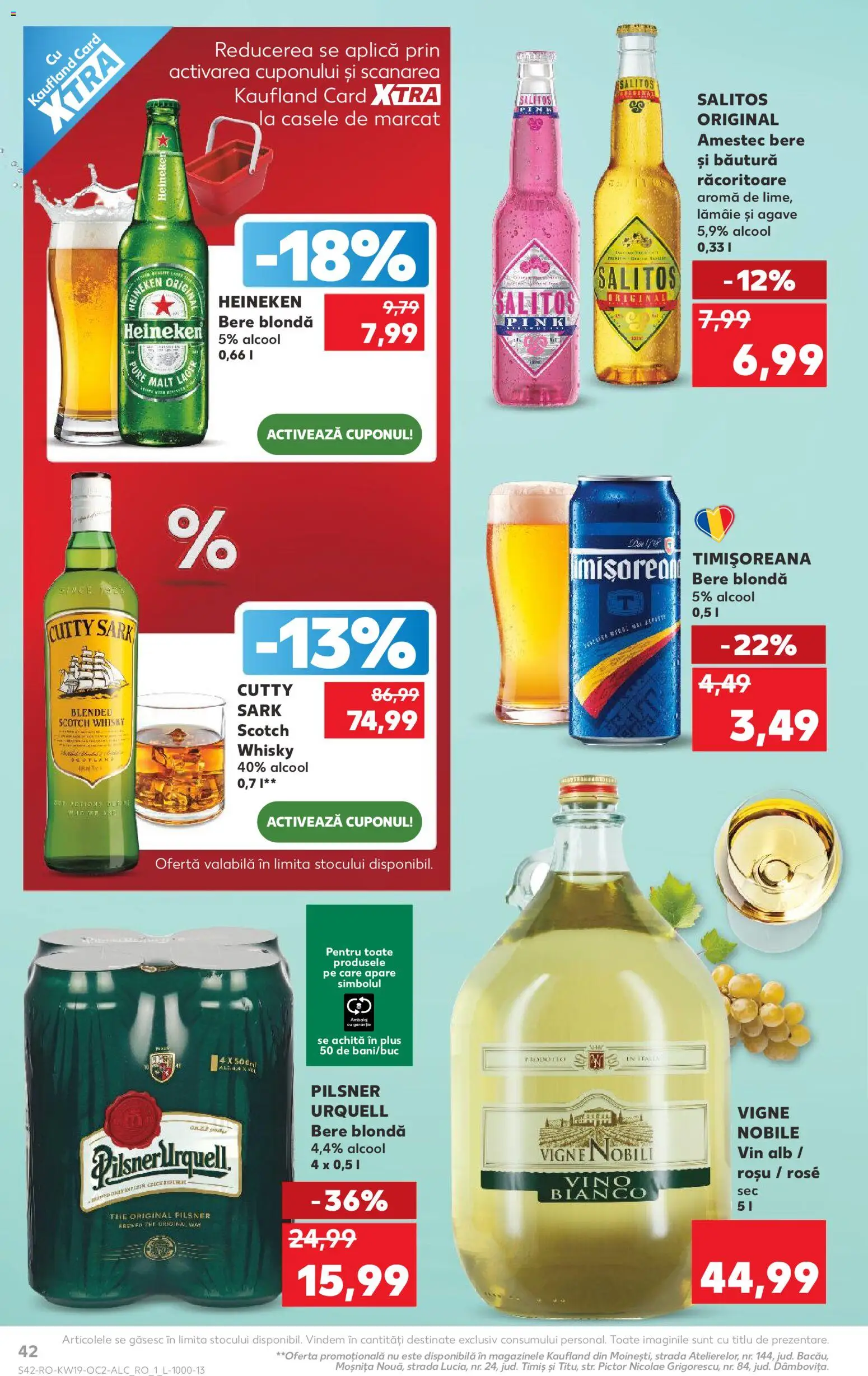 Noul catalog Kaufland – valabil de la 06.05.2026 | Pagină: 42 | Produse: Vin, Bere, Lămâie