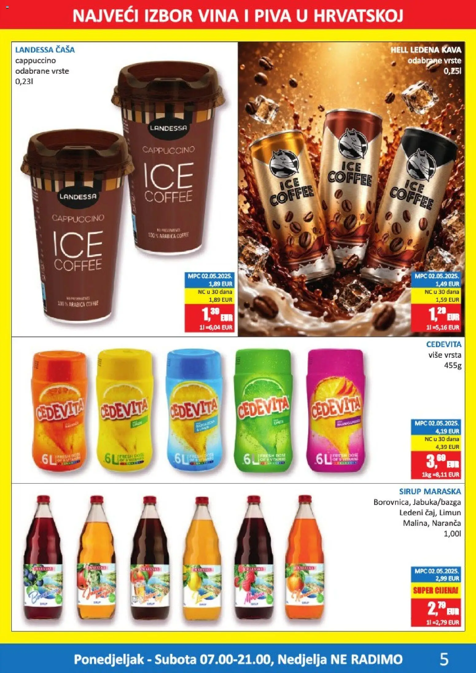 Vrutak katalog | vrijedi od 10.08.2026 | Stranica: 5 | Proizvodi: Limun, Cedevita, Sirup, Cappuccino