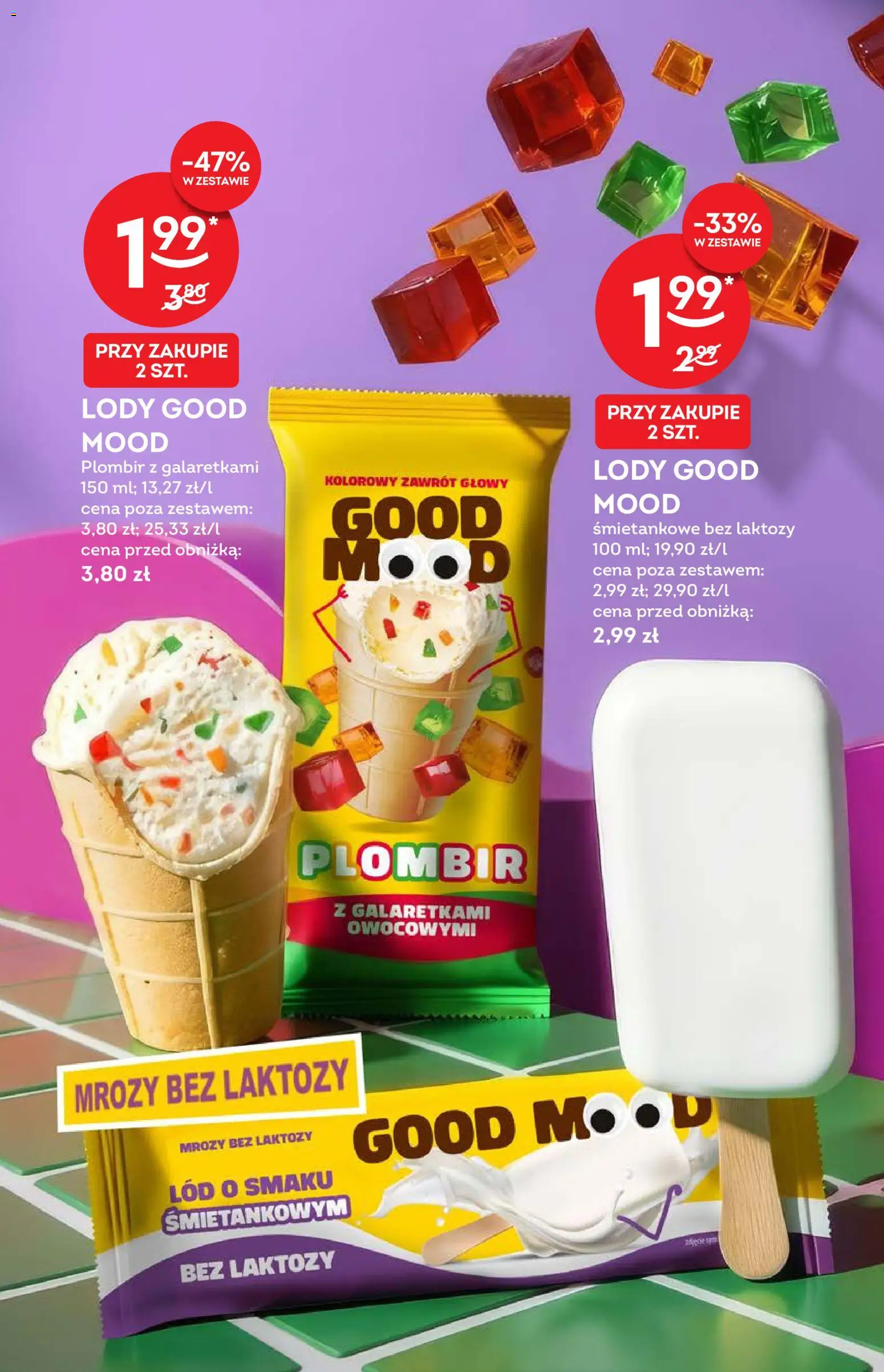 Żabka gazetka - Katalog lodowy od 09.09.2026 | Strona: 3 | Produkty: Bez laktozy, Lód, Lody