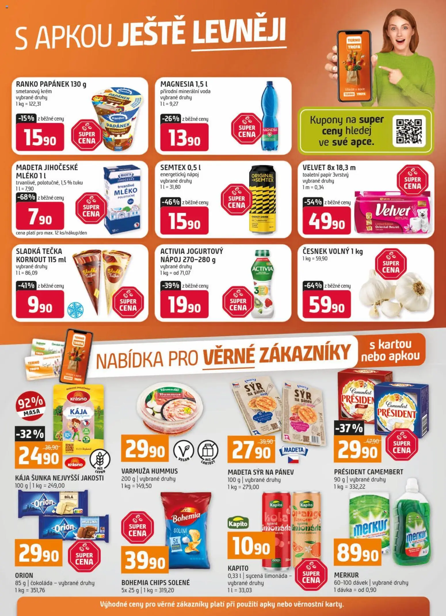 Terno leták - Nabídka pro věrné zákazníky od 19.08.2026 | Strana: 1 | Produkty: Limonáda, Mléko, Pánev, Krém