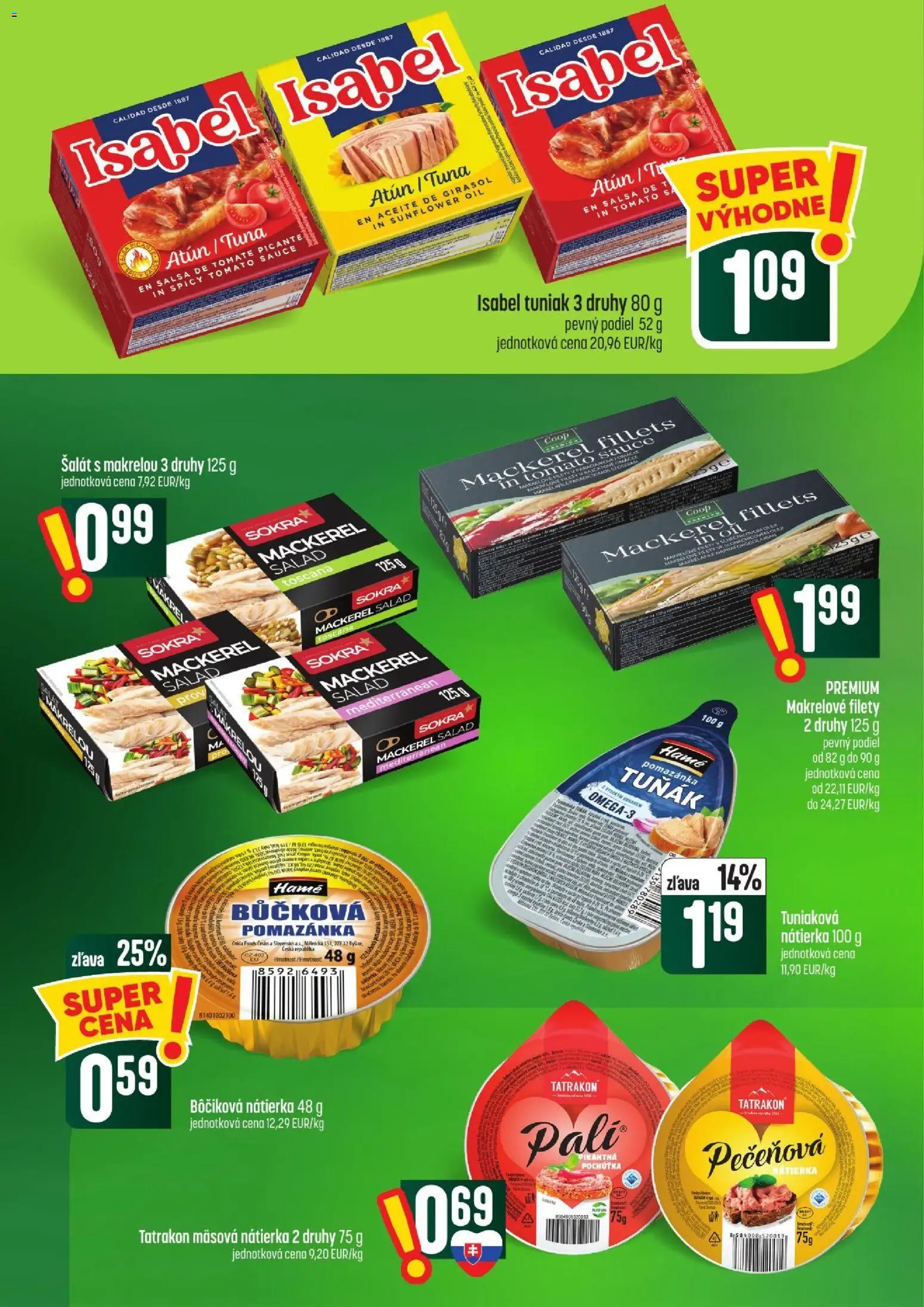Nové COOP Jednota akcie – leták je platný od 15.10.2026 | Strana: 28 | Produkty: Tuniak, Nátierka, Šalát
