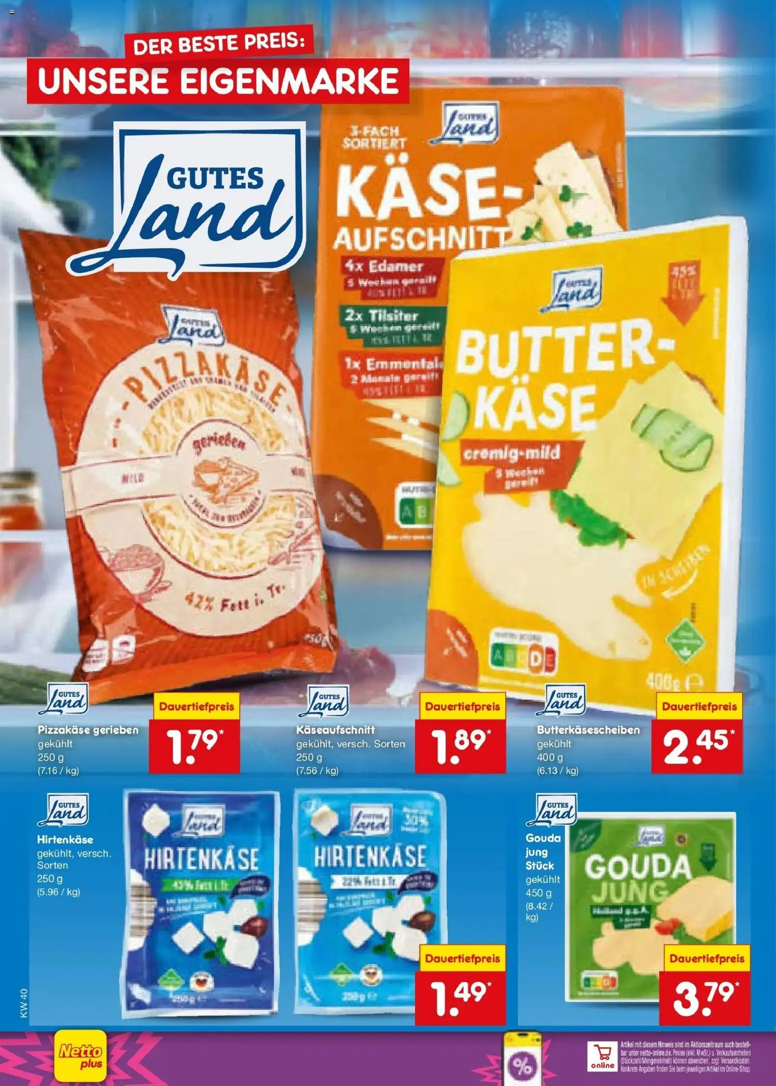 Netto Marken-Discount Prospekt Kremmen – gültig ab 28.09.2026 | Seite: 16 | Produkte: Butter, Käse, Gouda, Edamer