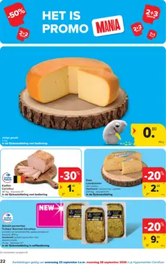 Jonge gouda, 8 /kg - Voorbeeld van een folder van Carrefour, geldig van 23/09/2026 | Pagina: 22