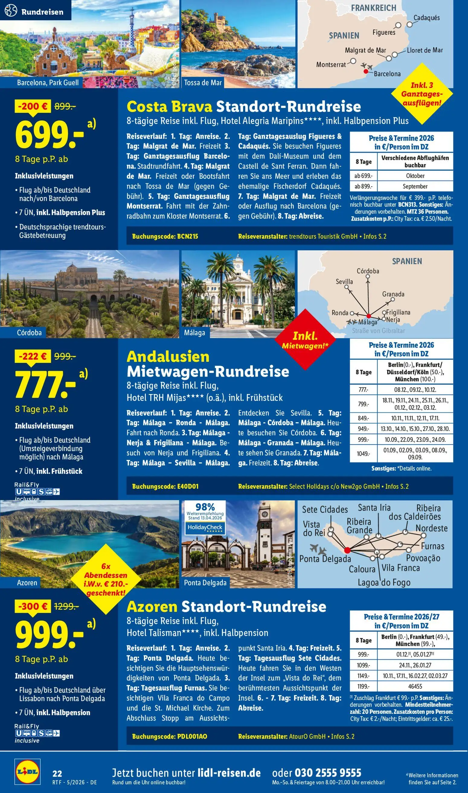 Lidl Reisen Reise-Highlights – gültig ab 12.05.2026 | Seite: 22
