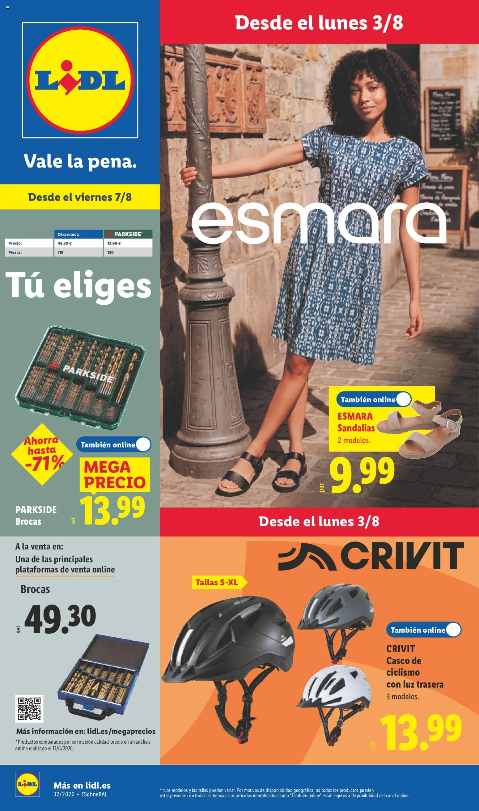 Lidl folleto de bazar │ válido desde el 03/08/2026 | Página: 1 | Productos: Sandalias