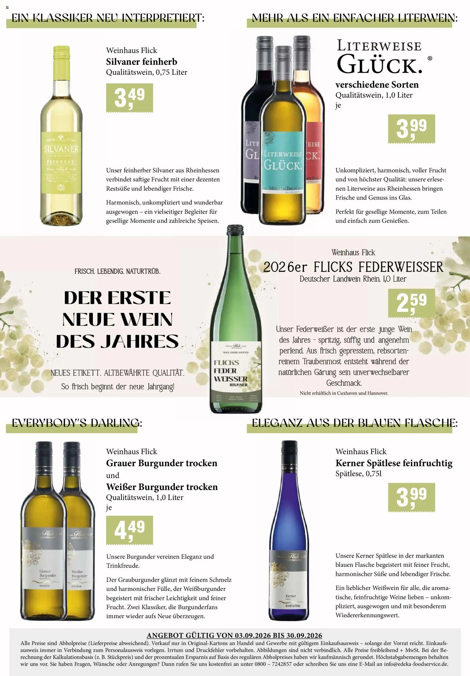 Handelshof Flick Federweisser – gültig ab 03.09.2026 | Seite: 2 | Produkte: Weißwein, Wein