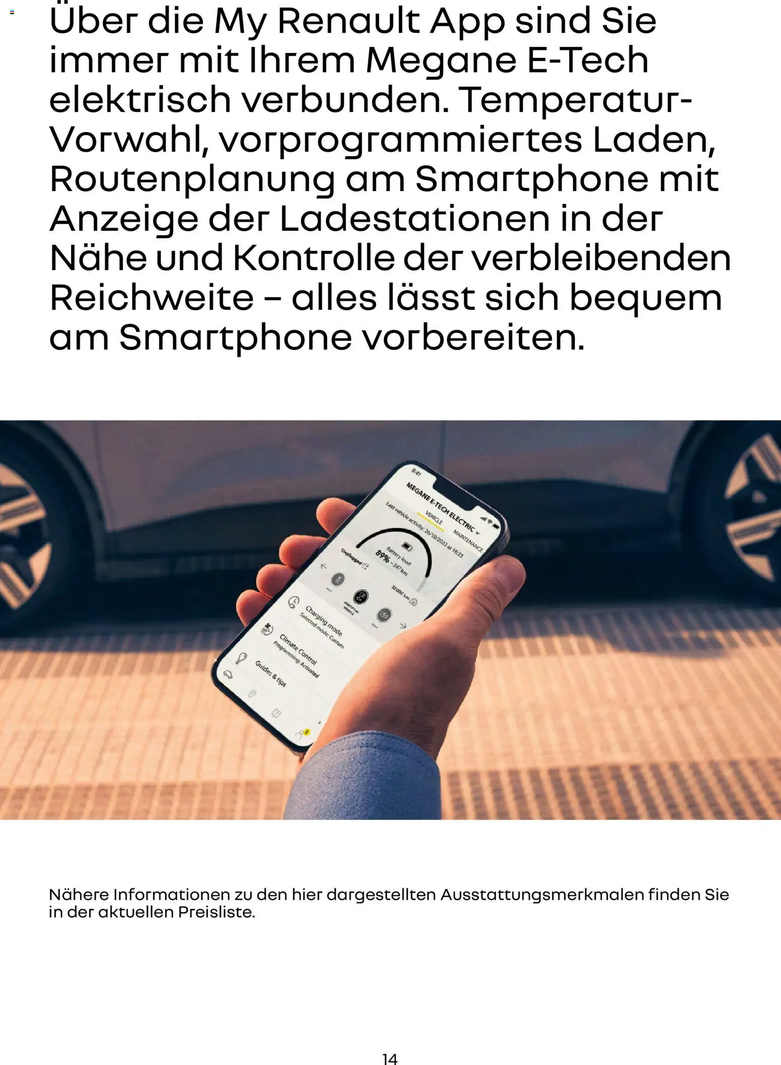 Renault Megane E-Tech – gültig ab 14.01.2026 | Seite: 14 | Produkte: Smartphone