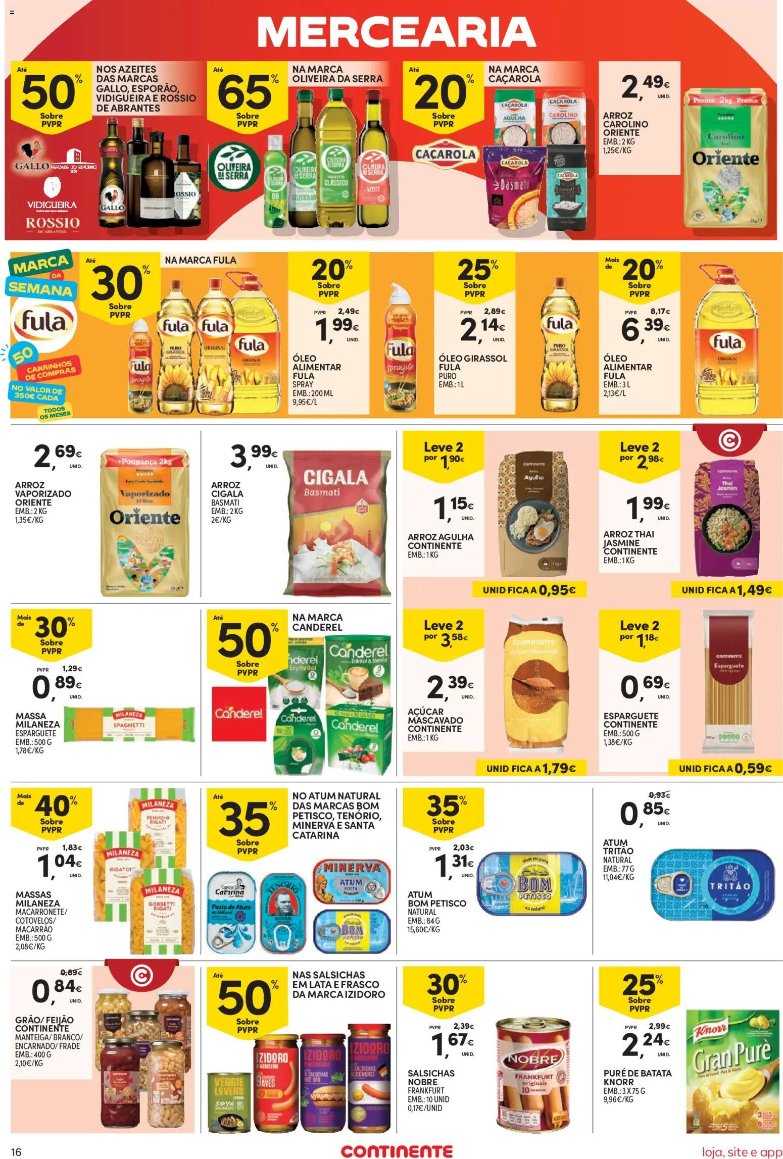 Continente folheto Bom Dia │ válido de 27/10/2026 | Página: 16 | Produtos: Knorr, Eritritol, Arroz, Feijão