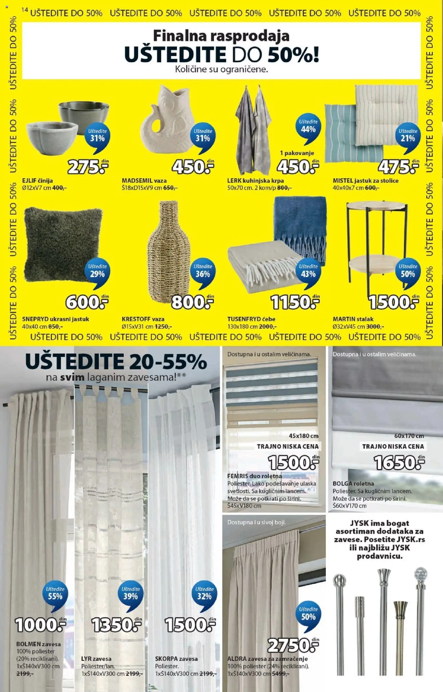 Jysk katalog - važi od 27.05.2026 | Strana: 14 | Proizvode: Jastuk, Ćebe, Vaza, Pakovanje
