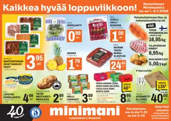 Minimani-mainoslehti voimassa 01/07/2026 alkaen