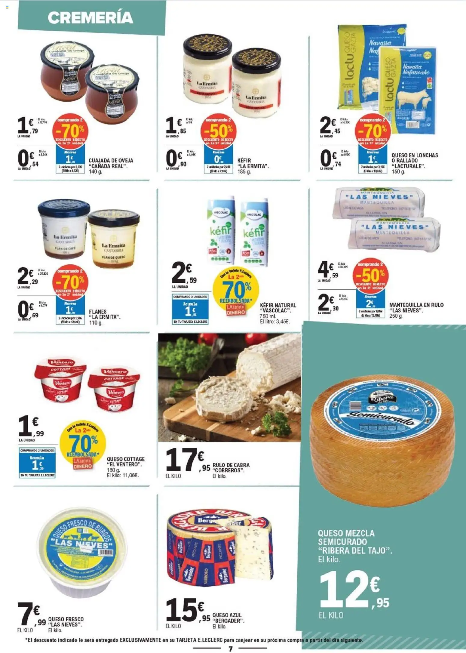 E.Leclerc - Vitoria-Gasteiz │ válido desde el 28/10/2026 | Página: 7 | Productos: Kéfir, Queso, Queso fresco, Mantequilla