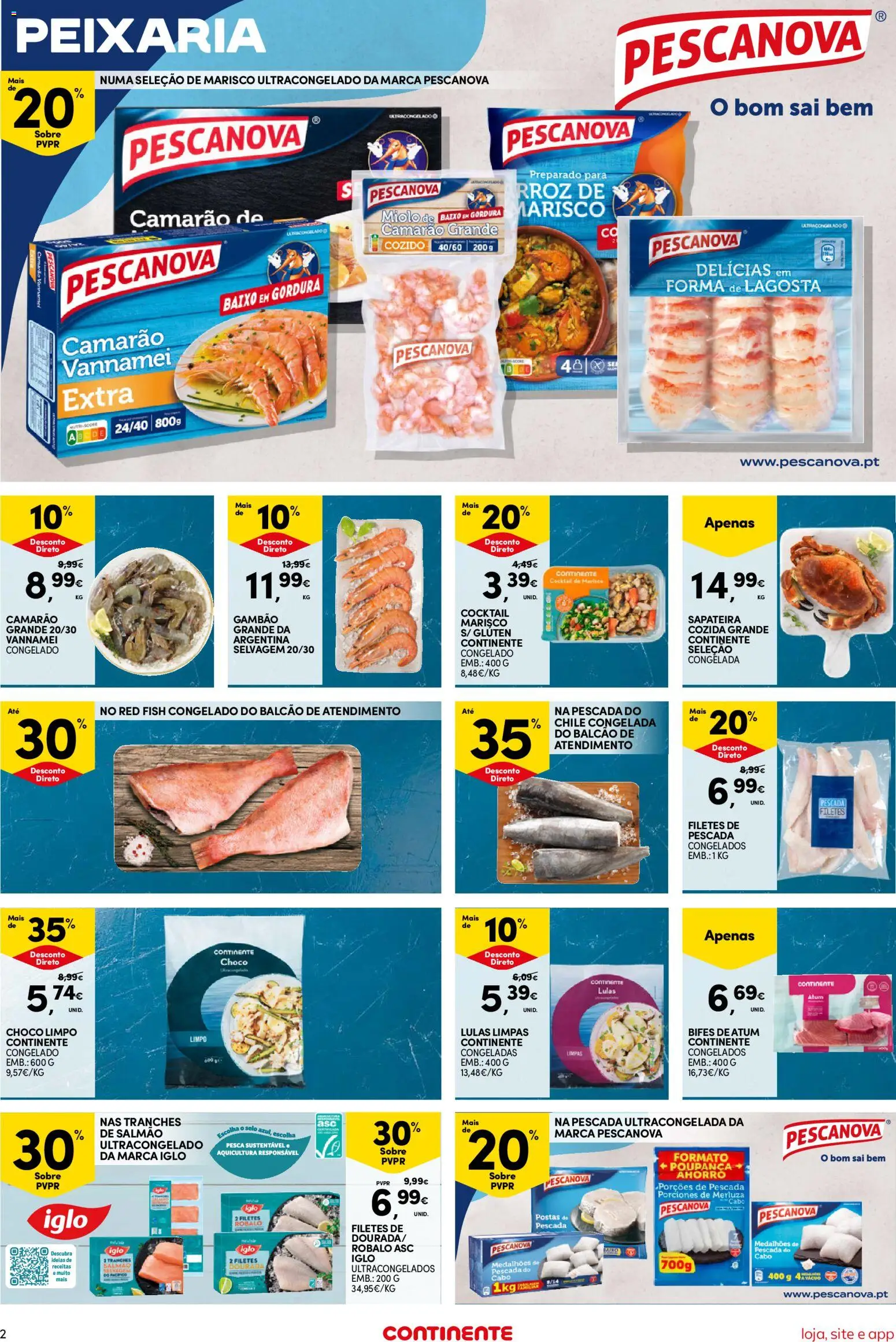 Continente Semanal Continente Bom Dia │ válido de 05.05.2026 | Página: 2 | Produtos: Atum, Pescada, Lagosta, Camarão