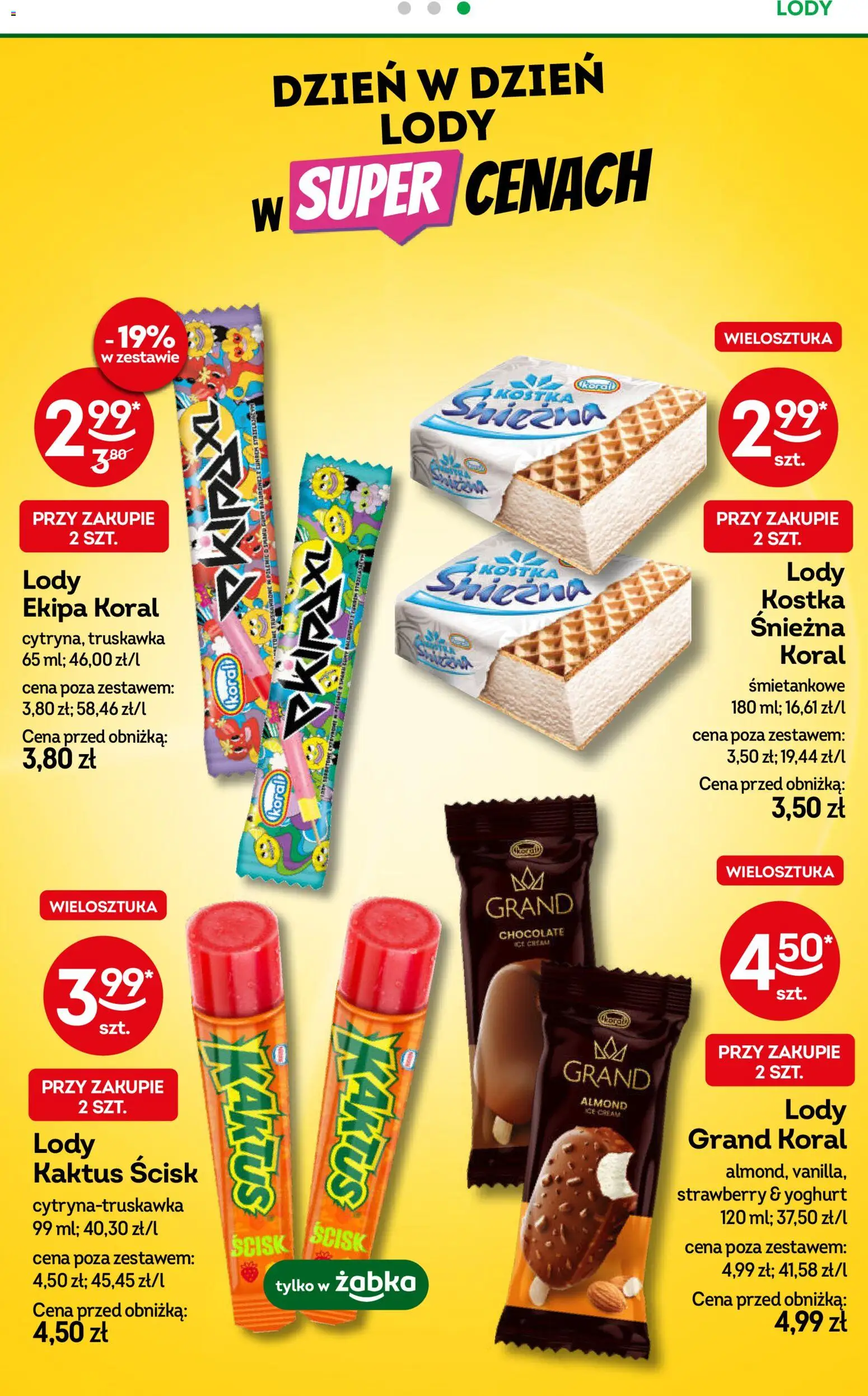 Żabka gazetka od 15.07.2026 | Strona: 46 | Produkty: Lody Ekipa, Lody