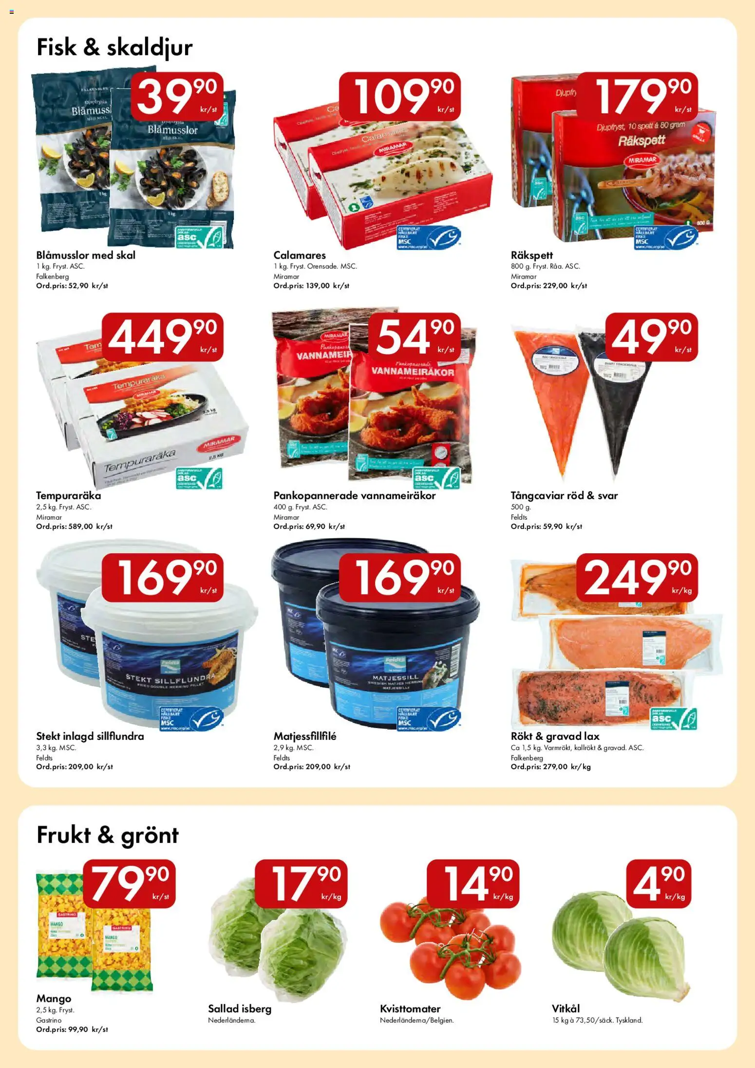 Snabbgross reklamblad aktuell från 01.06.2026 | Sida: 4 | Produkter: Vitkål, Lax, Sallad, Mango