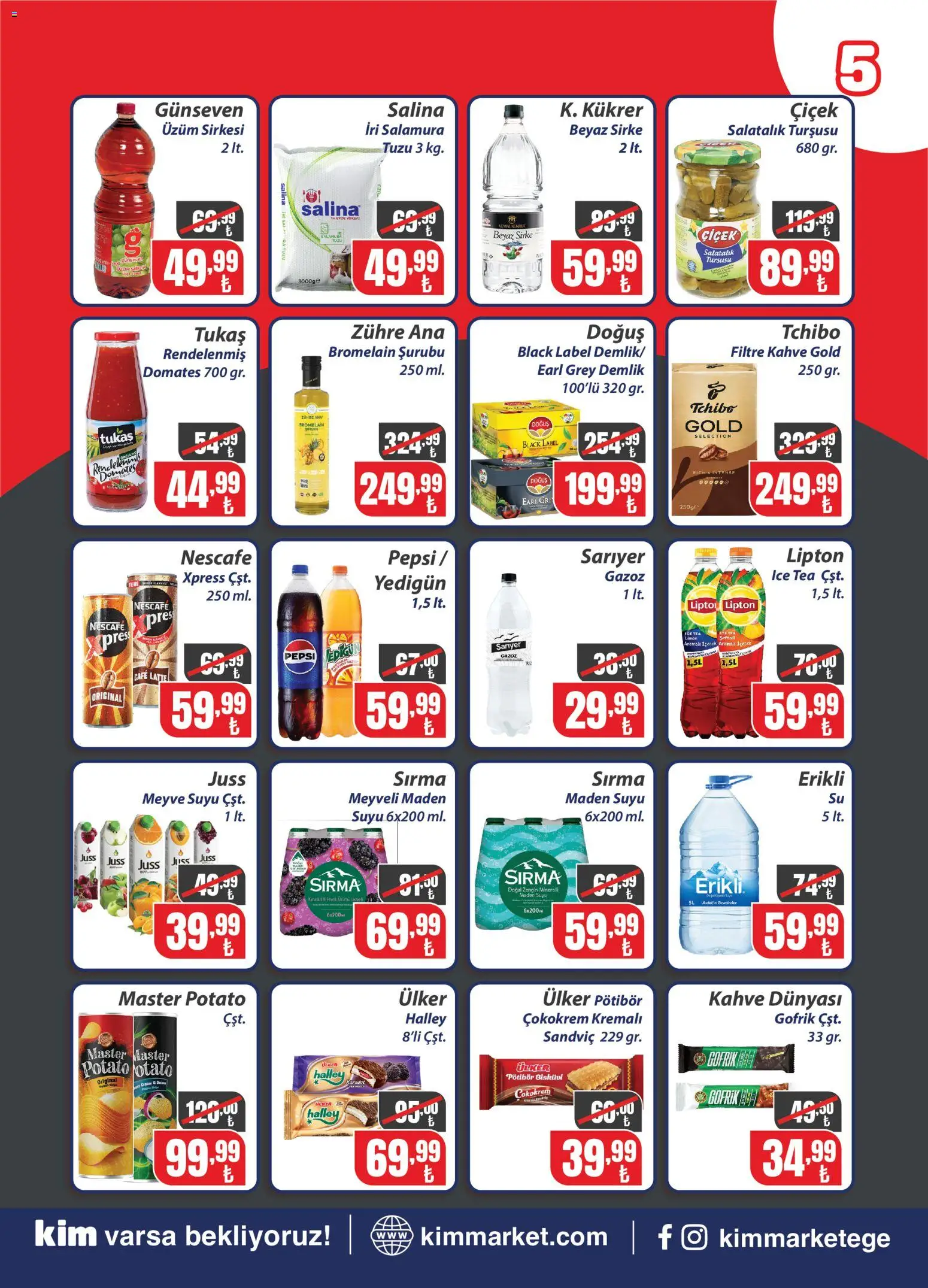 Kim Market Katalog - 07 Ağustos 2026 tarihinden itibaren geçerlidir | Sayfa: 5 | Ürünler: Kahve, Salatalık, Meyve, Üzüm