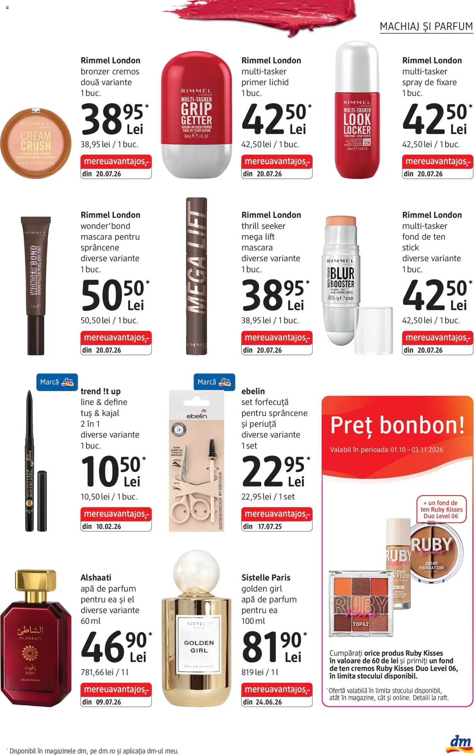 Noul catalog DM drogeriemarkt – valabil de la 01.10.2026 | Pagină: 13 | Produse: Forfecuță, Parfum, Bronzer, Mascara