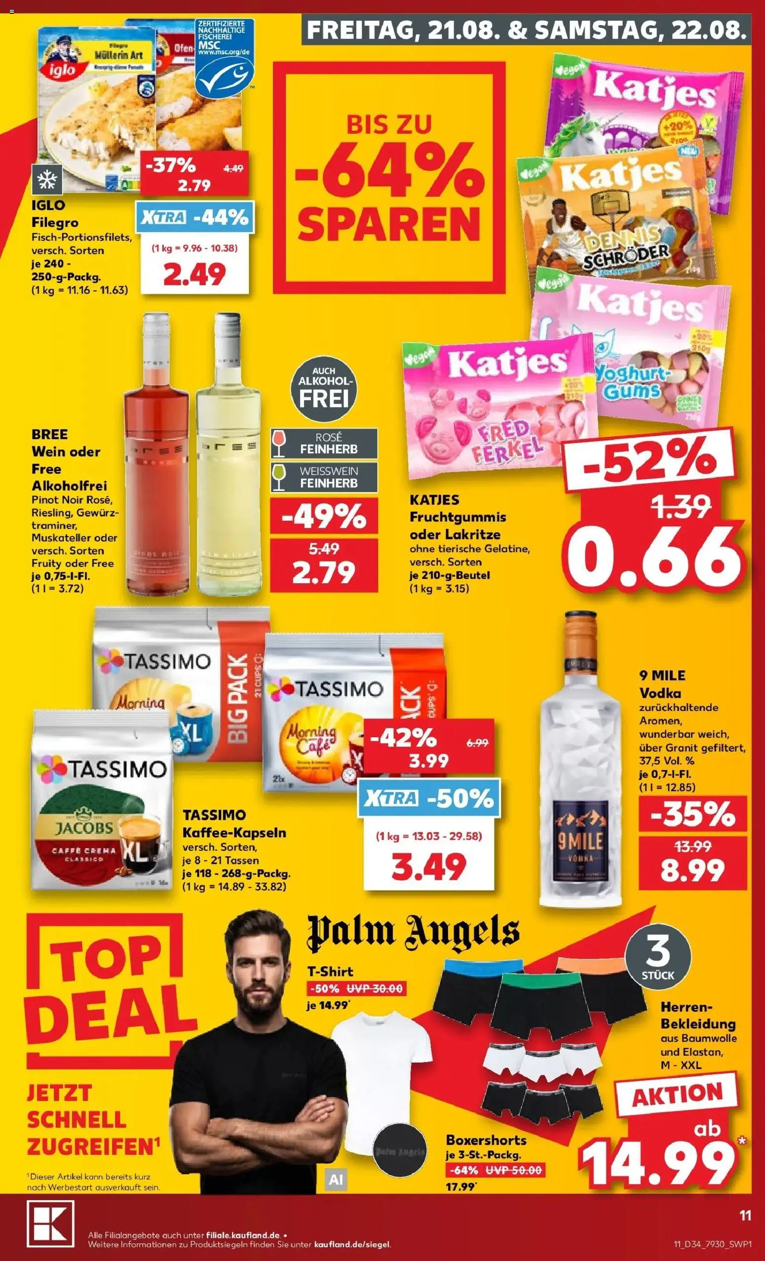 Prospekt Kaufland ab 17.08.2026 » Angebote Online zum Blättern | Seite: 22 | Produkte: Katjes, Bree, Alkohol, Vodka