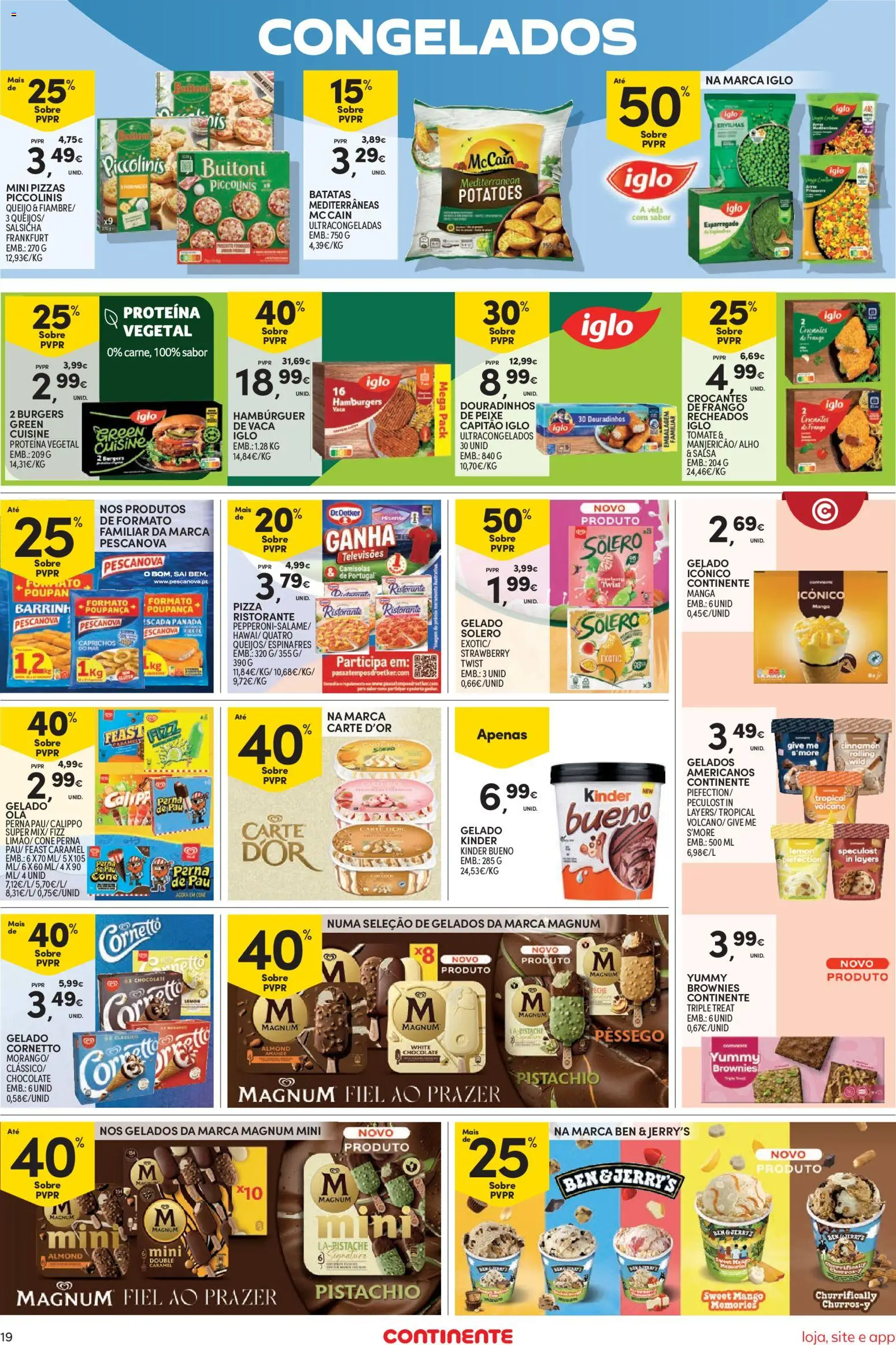 Continente Semanal Continente Bom Dia │ válido de 23/06/2026 | Página: 21 | Produtos: Escada, Salsicha, Gelado, Chocolate