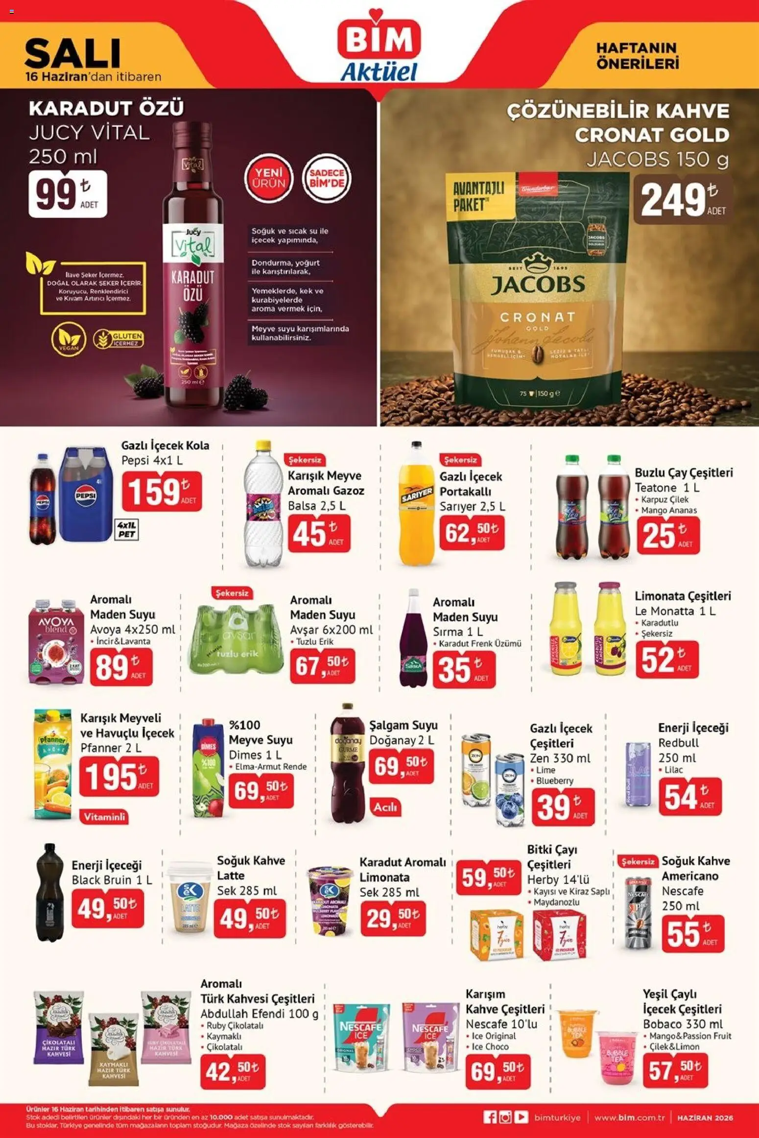 BİM - Katalog Salı - 16.06.2026 tarihinden itibaren geçerlidir | Sayfa: 3 | Ürünler: Rende, Şeker, Mango, Karpuz