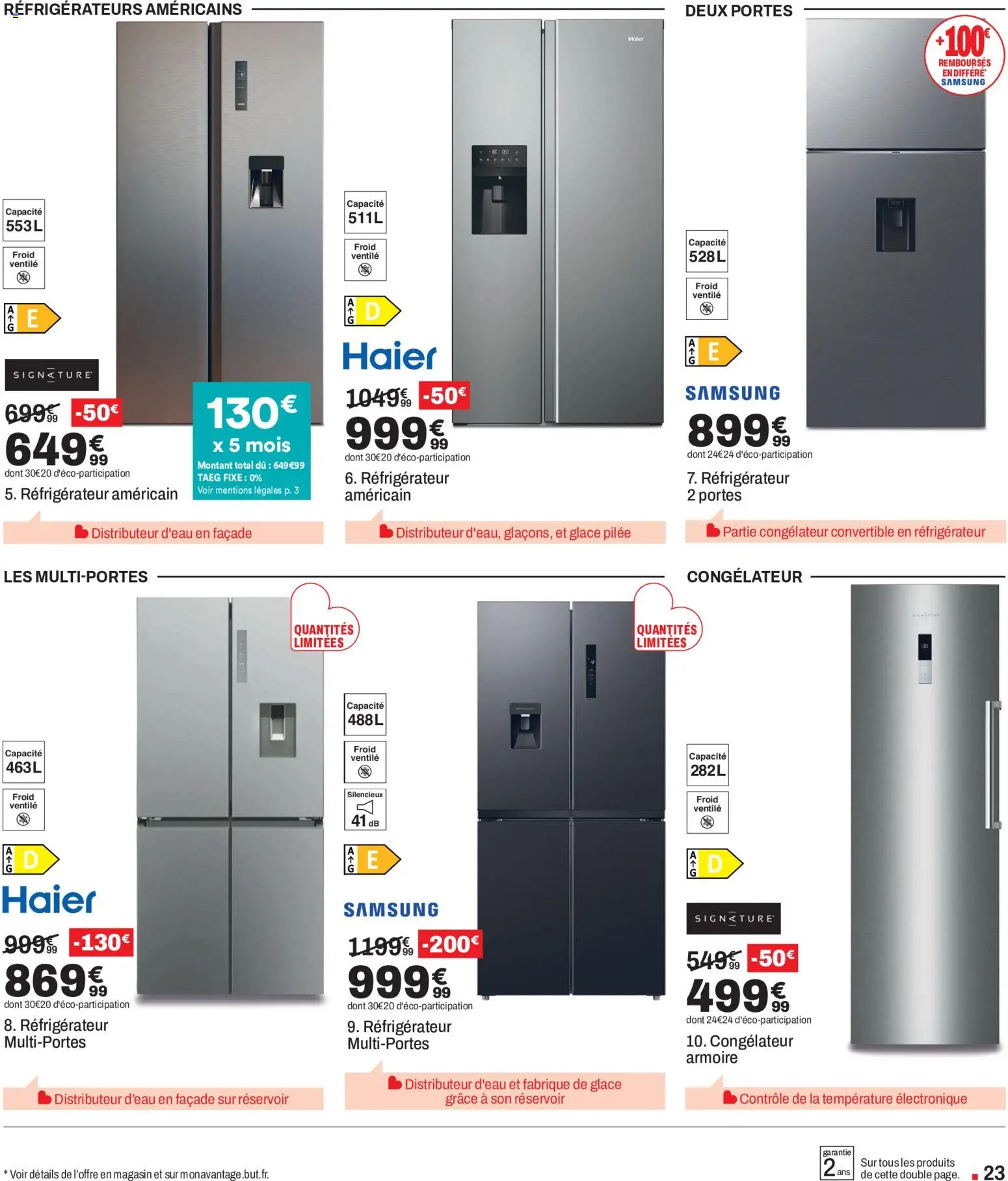 {H1} | Page: 23 | Produits: Congélateur armoire, Réfrigérateur, Congélateur, Portes