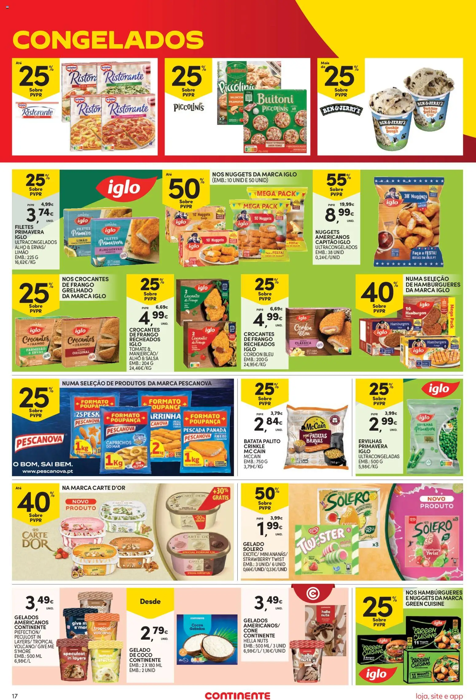 Continente Semanal Continente Bom Dia │ válido de 07/07/2026 | Página: 19 | Produtos: Batata, Pescada, Gelado, Nuggets