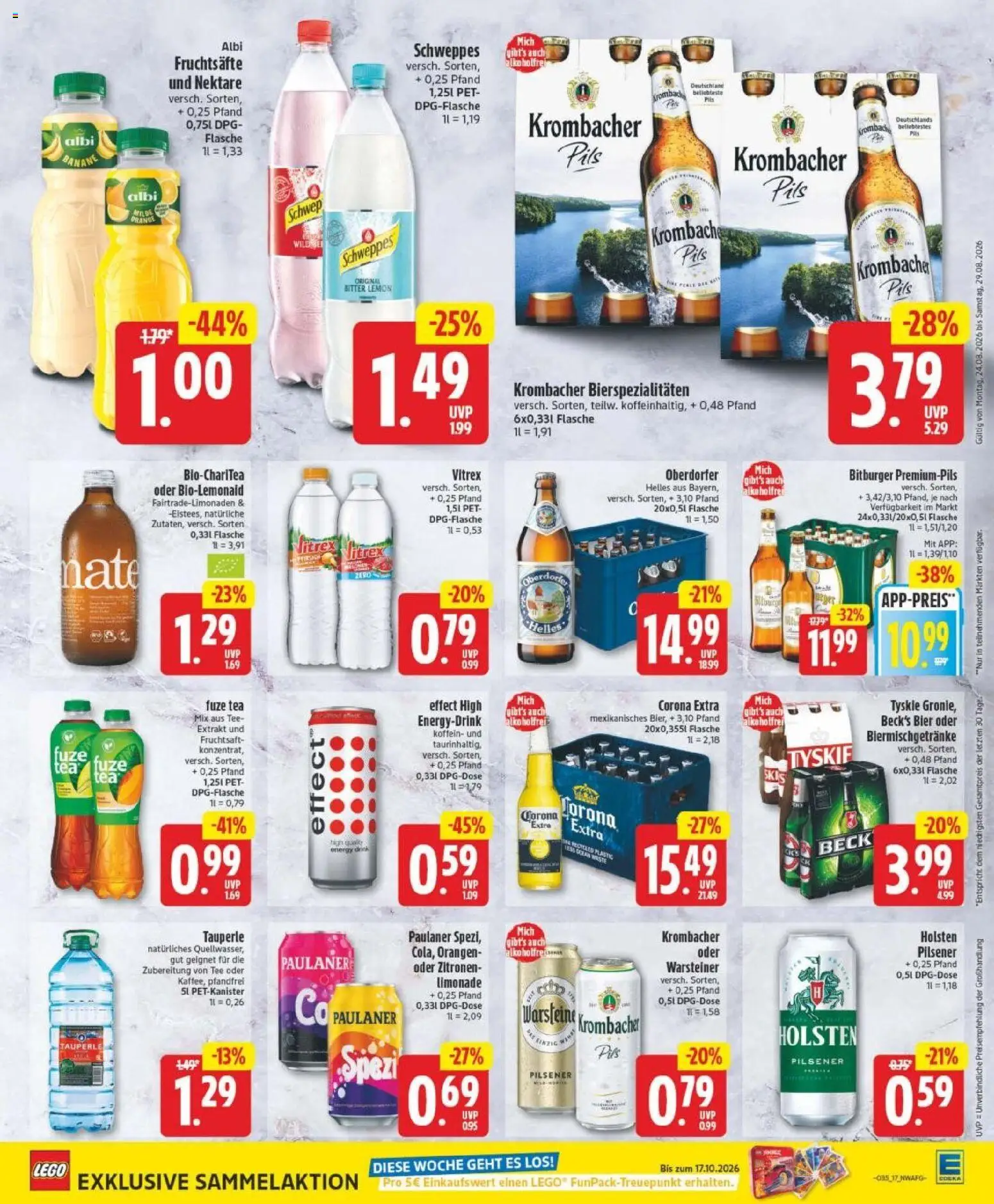 Edeka Prospekt Bremen – gültig ab 23.08.2026 | Seite: 19 | Produkte: Paulaner spezi, Schweppes, Warsteiner, Zitronen