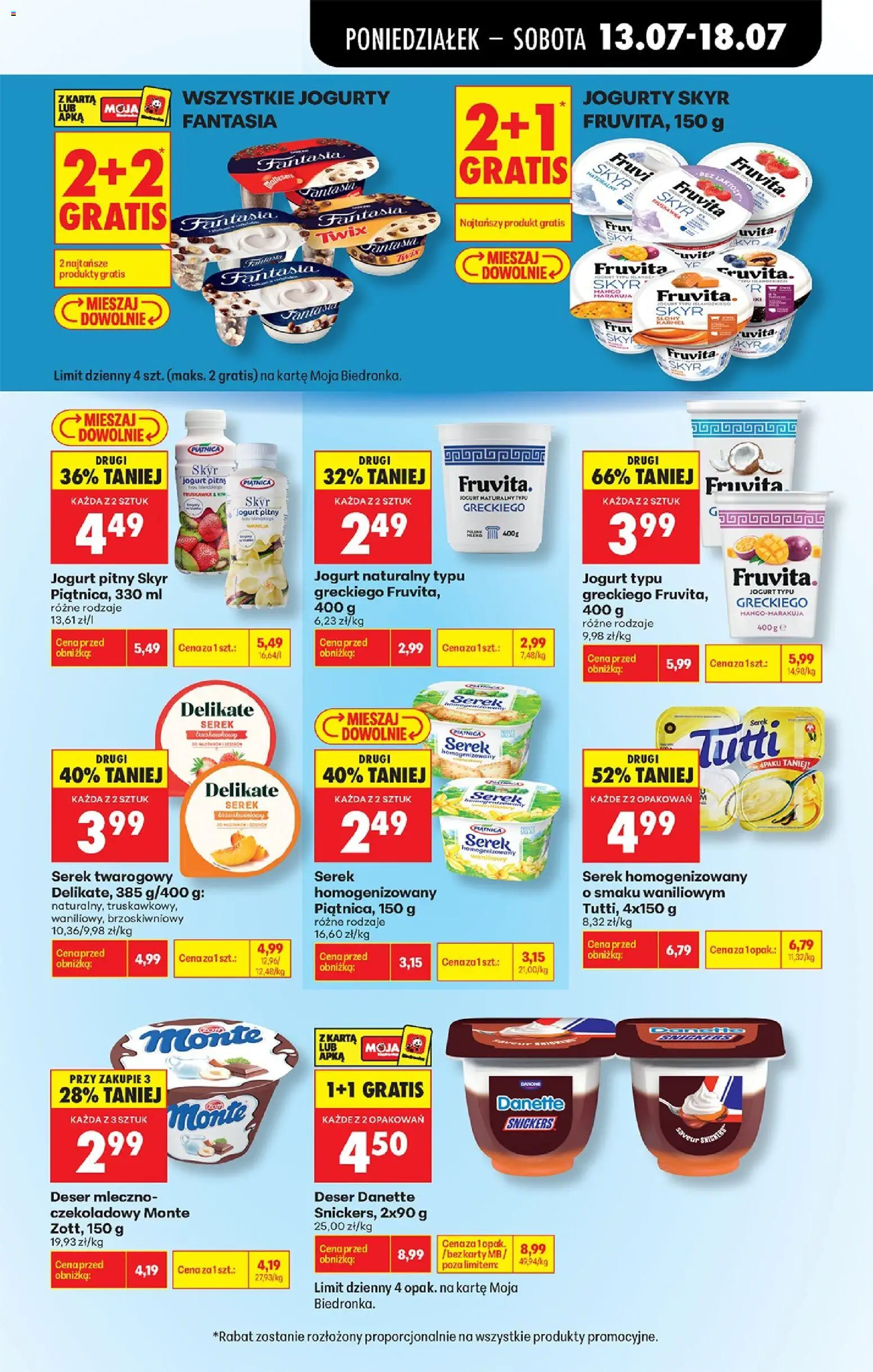 Biedronka Polsko leták od 13.07.2026 | Strana: 47 | Produkty: Twix, Skyr jogurt, Skyr, Jogurty