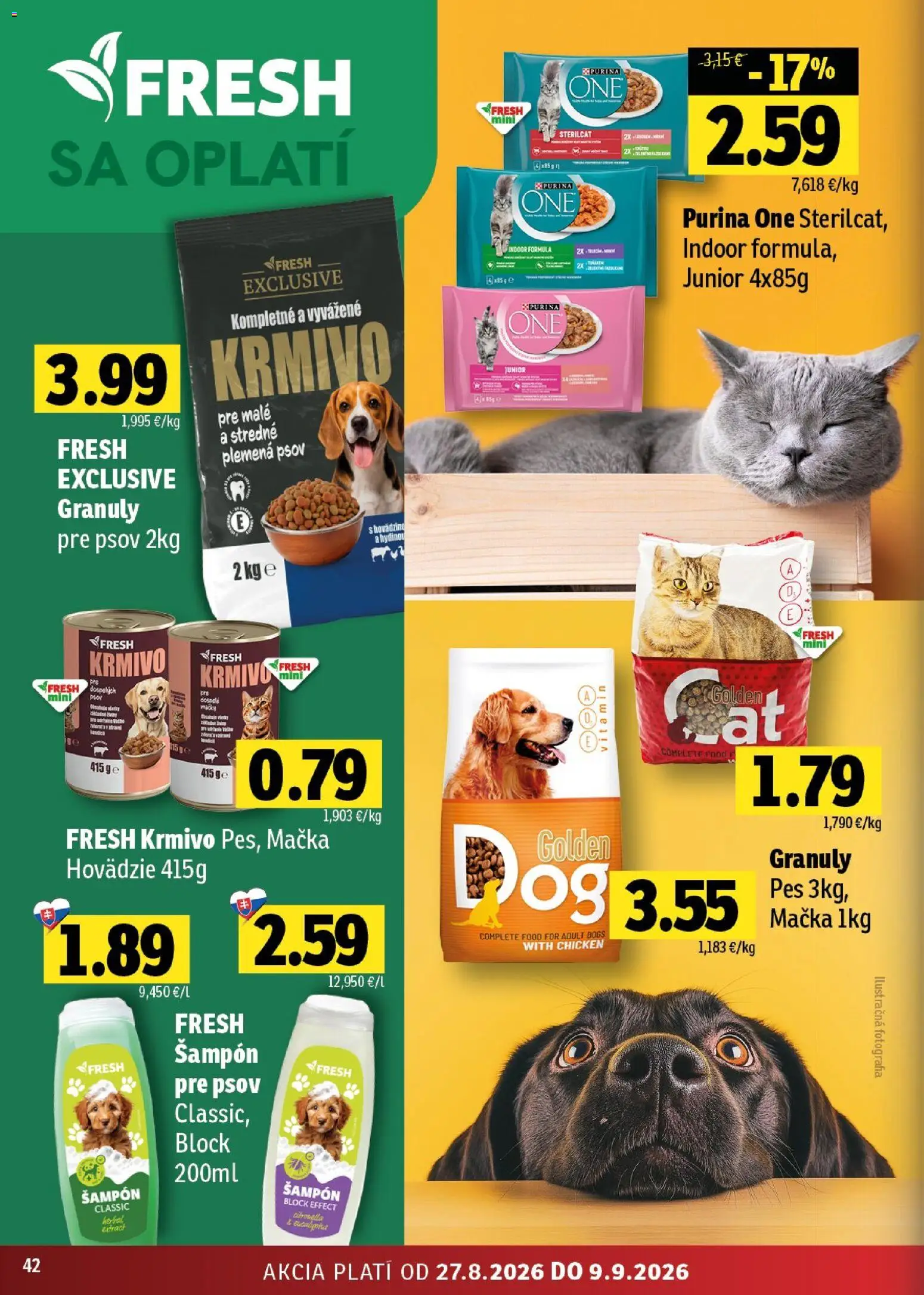 Nové Fresh akcie – leták je platný od 27.08.2026 | Strana: 42 | Produkty: Šampón