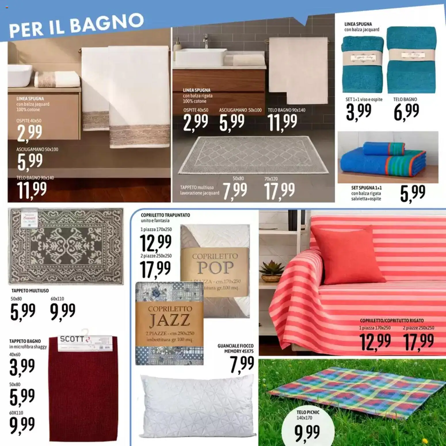 Volantino Emisfero del 28.05.2026 | Pagina: 22 | Prodotti: Spugna, Asciugamano, Copriletto, Guanciale