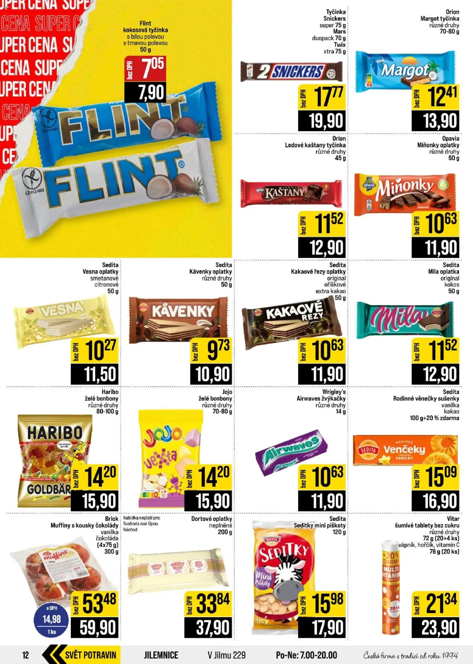 Jip leták - Cash & Carry od 28.10.2026 | Strana: 12 | Produkty: Čokoláda, Vanilka, Kakao, Žvýkačky