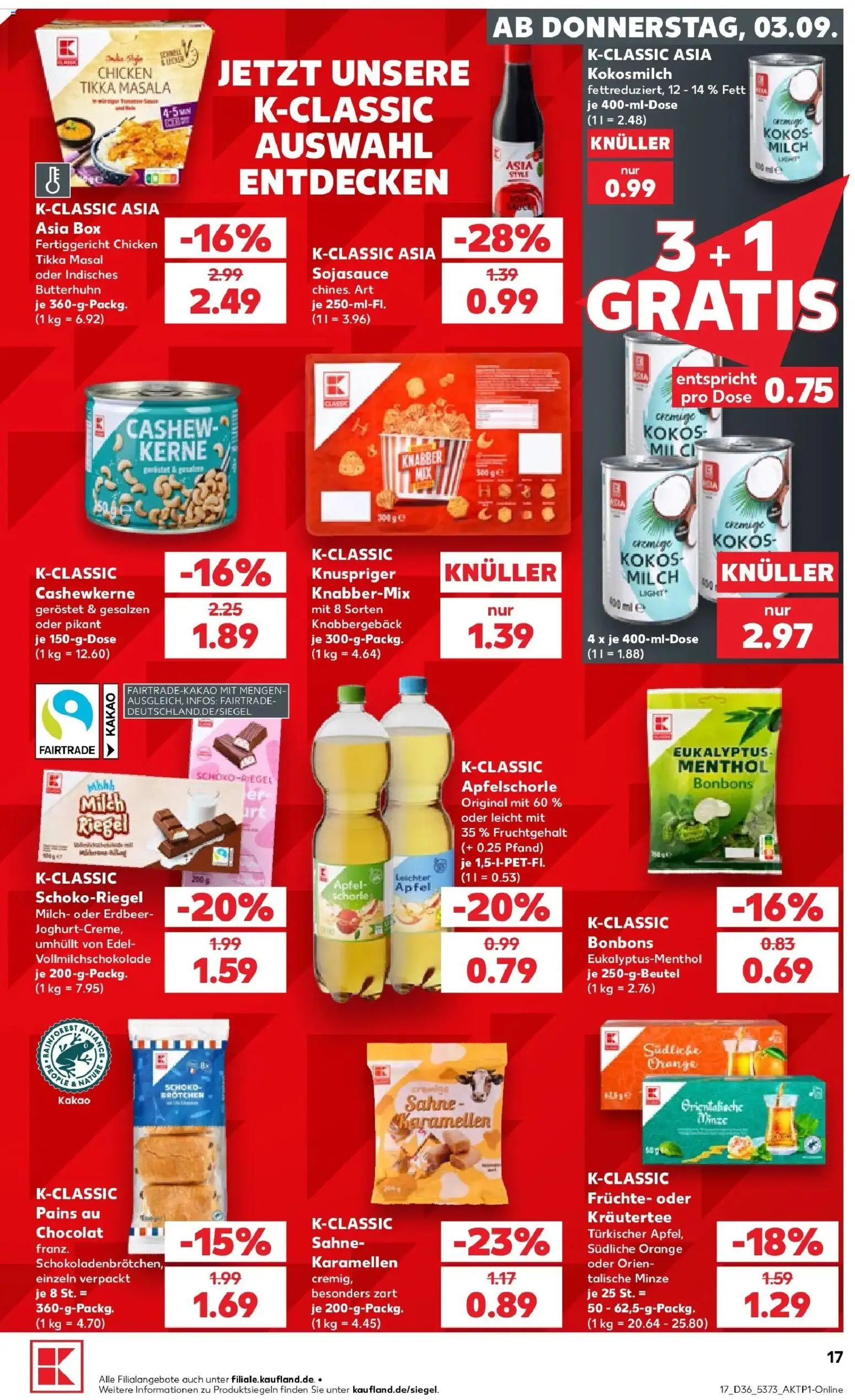 Prospekt Kaufland ab 31.08.2026 » Angebote Online zum Blättern | Seite: 26 | Produkte: Milch, Äpfel, Kräutertee, Sahne