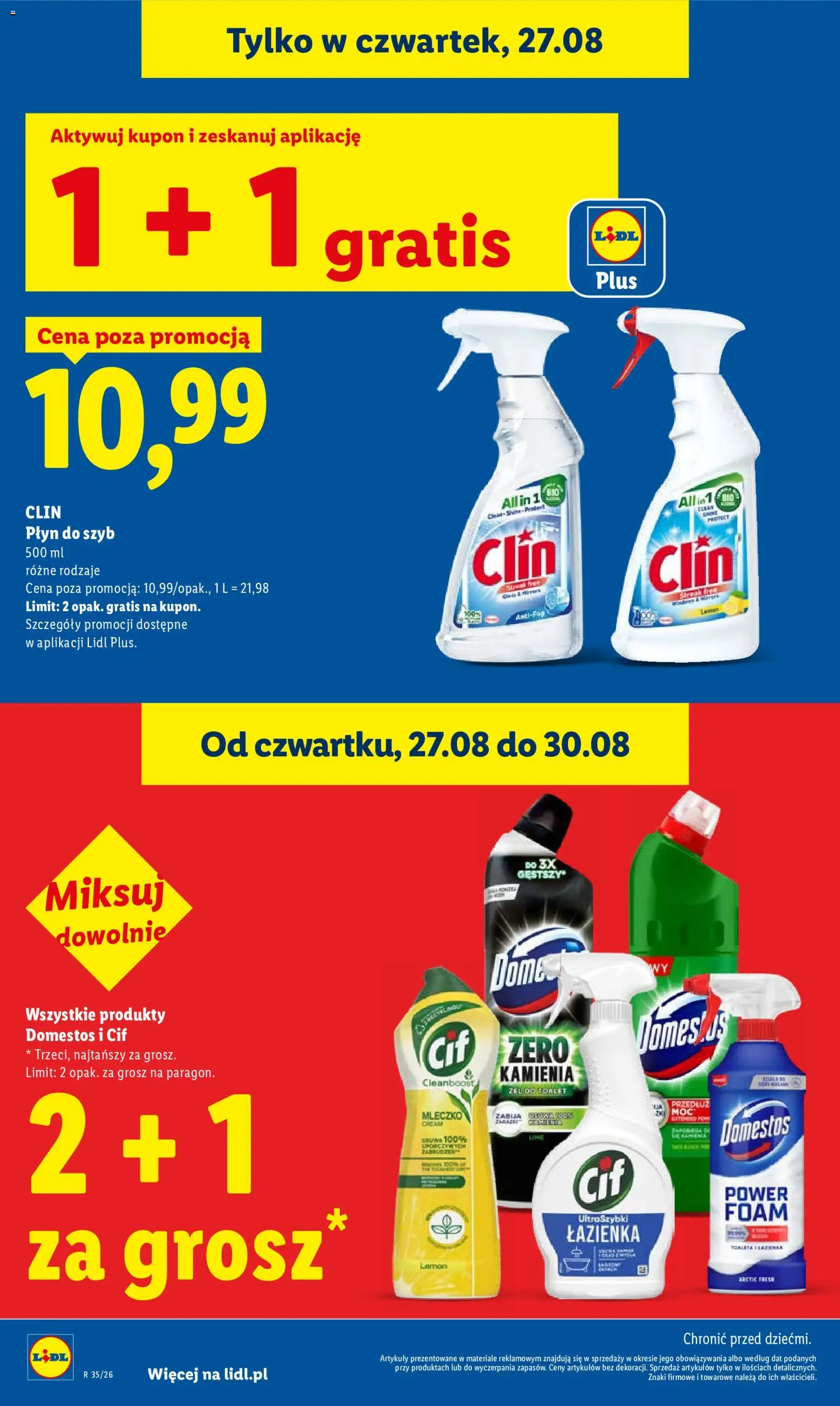 Lidl Polsko leták od 27.08.2026 | Strana: 26 | Produkty: Clin, Cif, Domestos