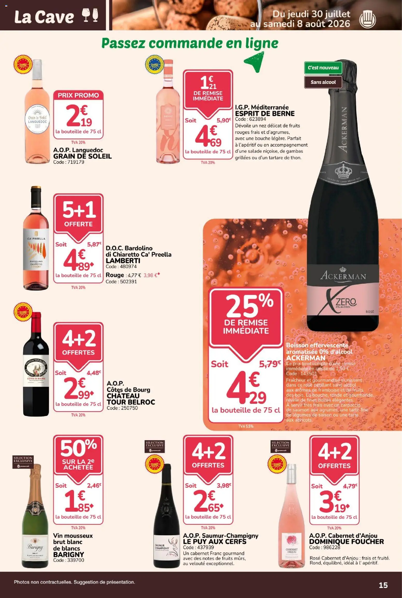 {H1} | Page: 15 | Produits: Vin mousseux, Alcool, Mousseux, Saumon