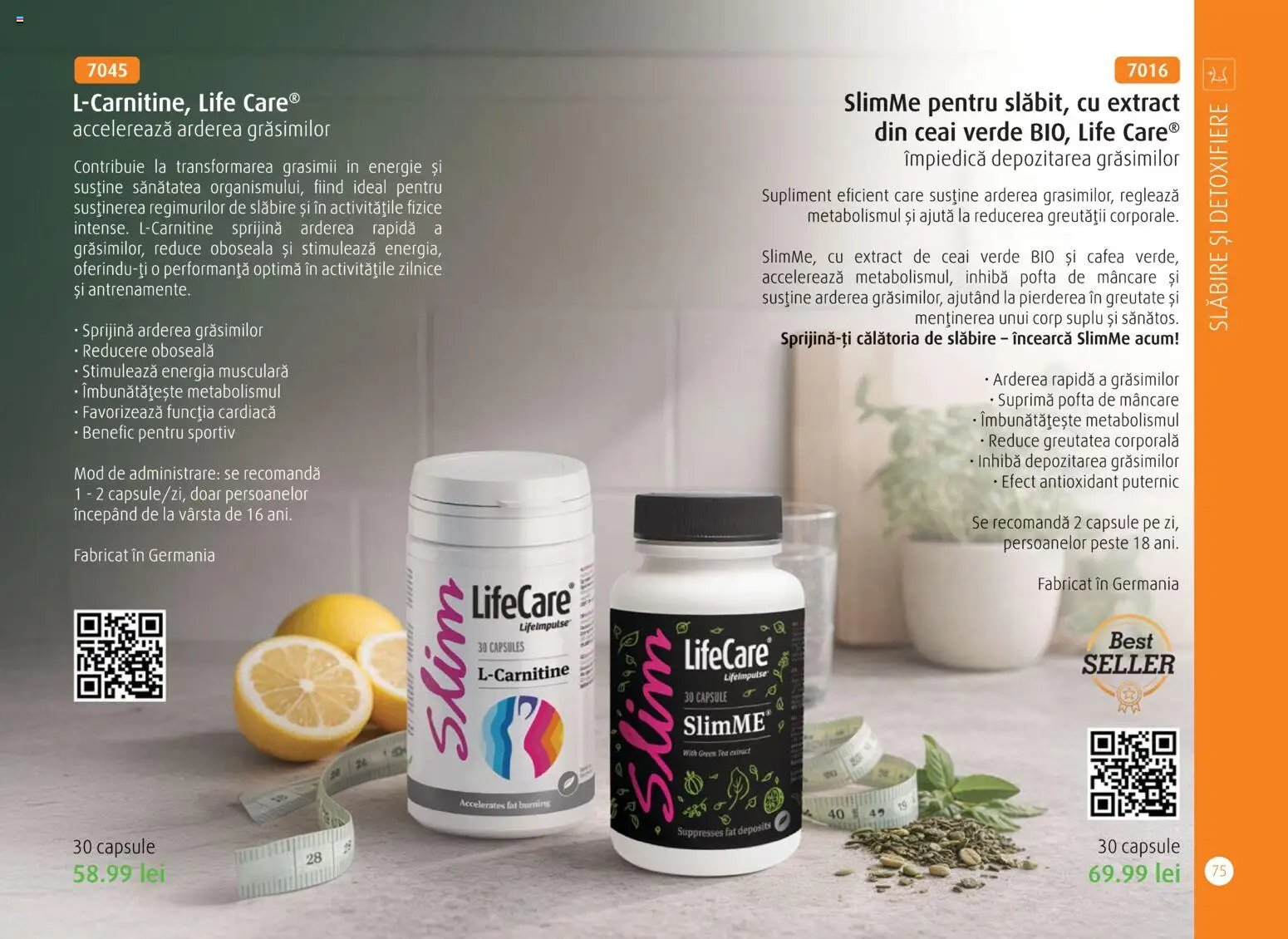 Noul catalog Life Care – valabil de la 01.04.2026 | Pagină: 77 | Produse: Şerit ödül, Cafea, Pește, Ceai