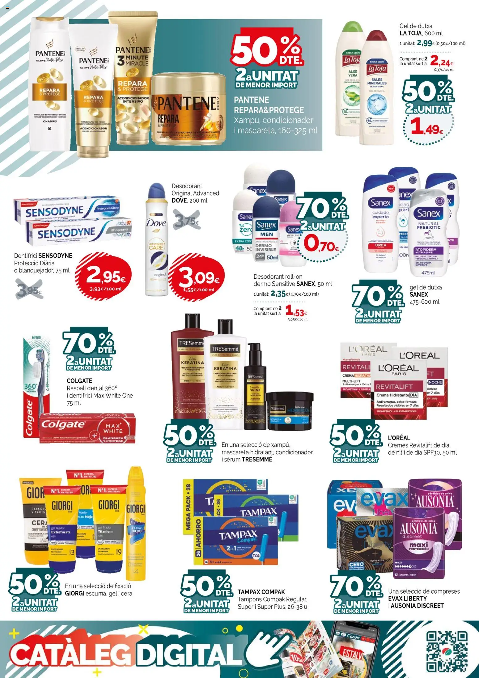 Condis folleto │ válido desde el 02/09/2026 | Página: 22 | Productos: Champú, Acondicionador, Crema hidratante, Compresas