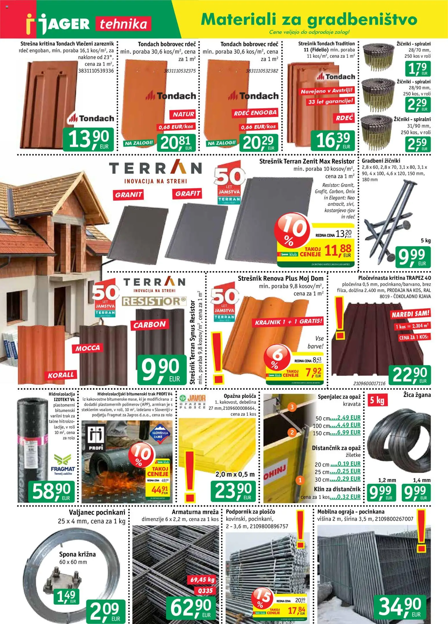 Novi Jager katalog ponudbe – veljaven od 21.10.2026 | Stran: 5 | Izdelki: Rolo, Kos, Ograja
