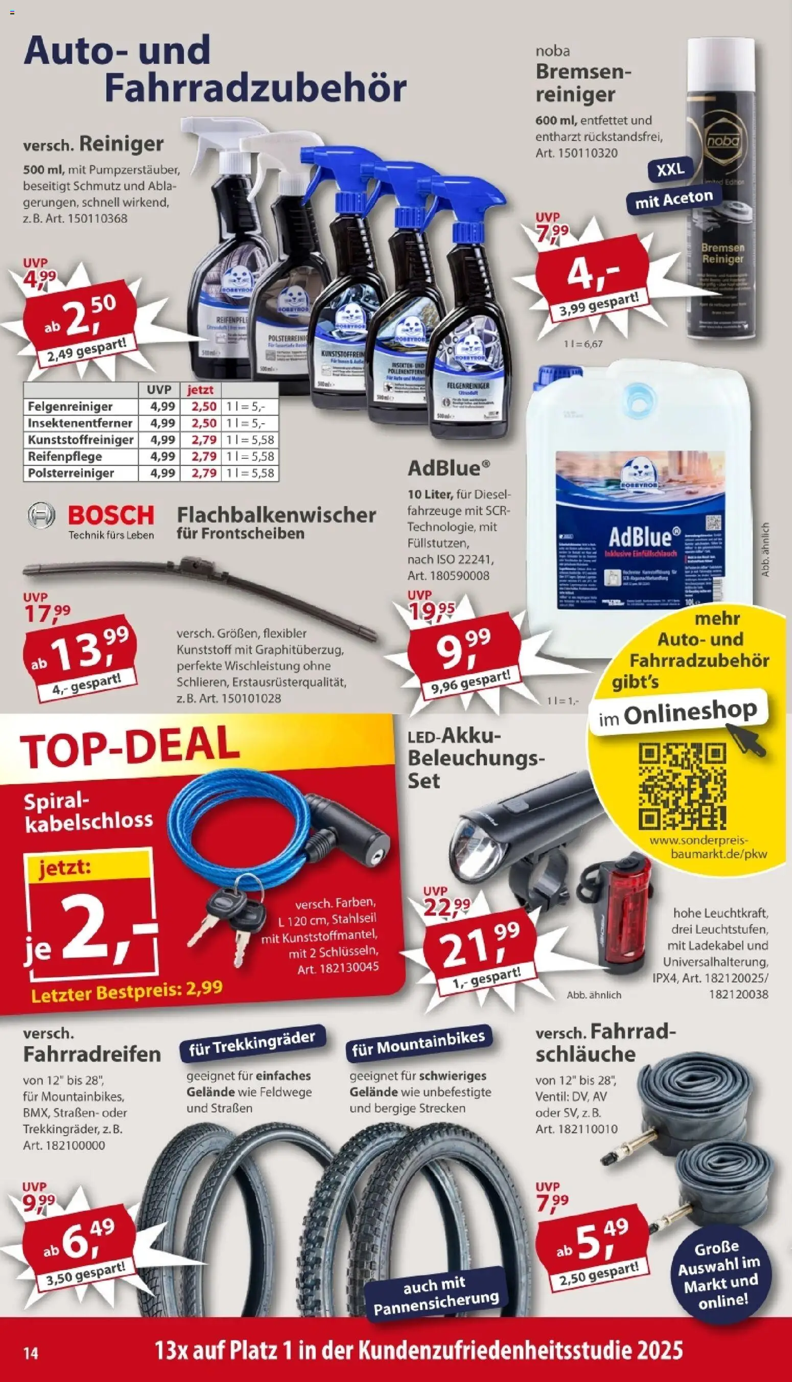 Sonderpreis Baumarkt Prospekt – gültig ab 01.08.2026 | Seite: 14 | Produkte: Bosch, Ladekabel