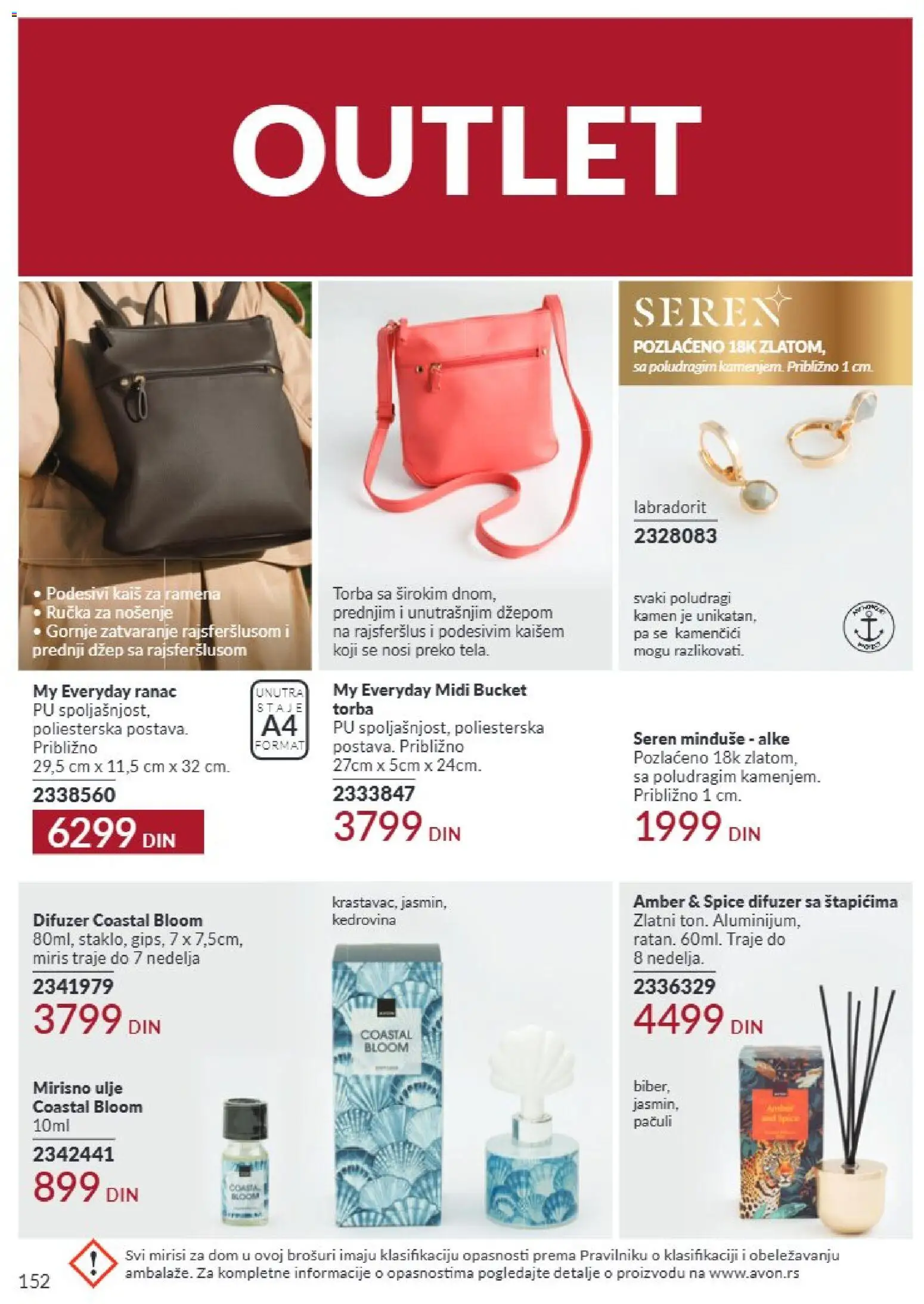 AVON katalog - važi od 01.09.2026 | Strana: 152 | Proizvode: Ranac, Kaiš, Torba, Ulje