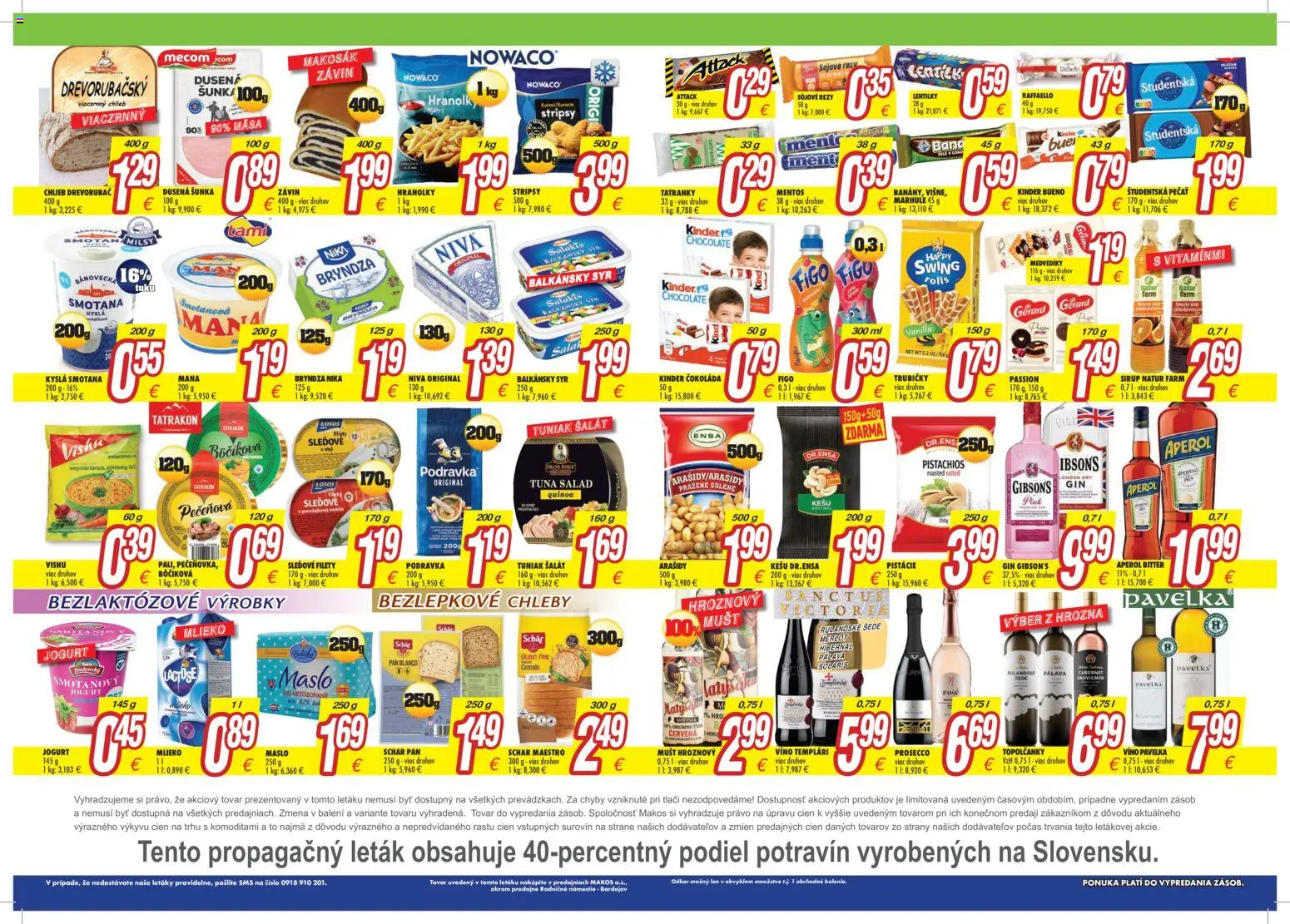 Nové Makos akcie – leták je platný od 10.08.2026 | Strana: 2 | Produkty: Sirup, Čokoláda, Quinoa, Pistácie