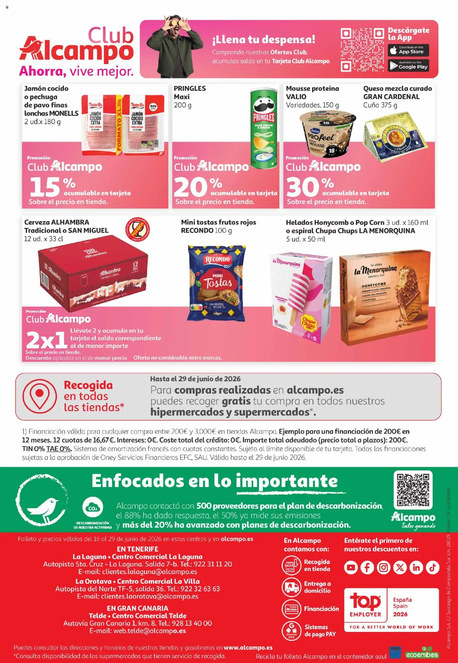 Alcampo Canarias │ válido desde el 16.06.2026 | Página: 40 | Productos: Mousse, Queso, Chocolate, Cerveza