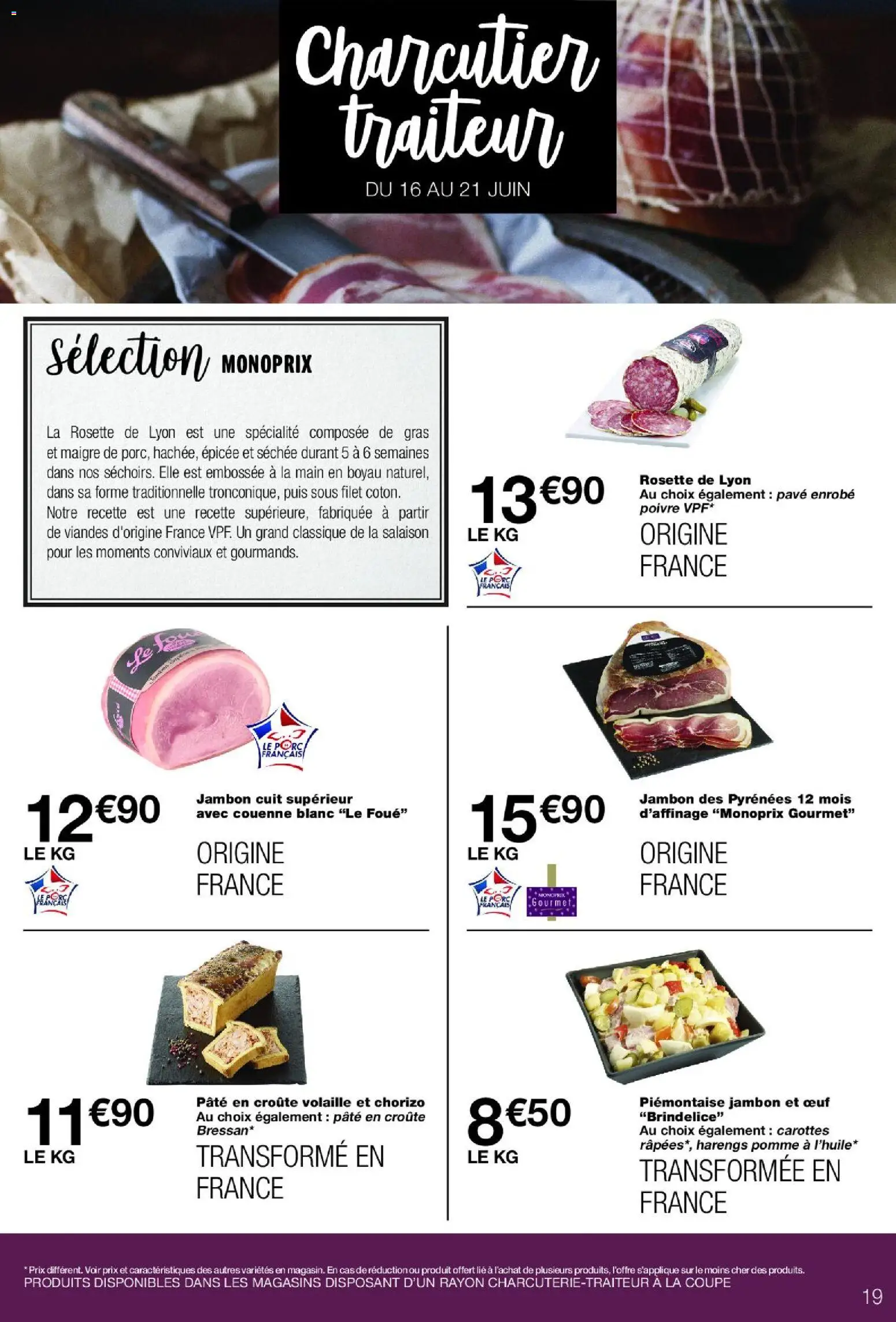 {H1} | Page: 19 | Produits: Carottes, Chorizo, Pomme, Jambon
