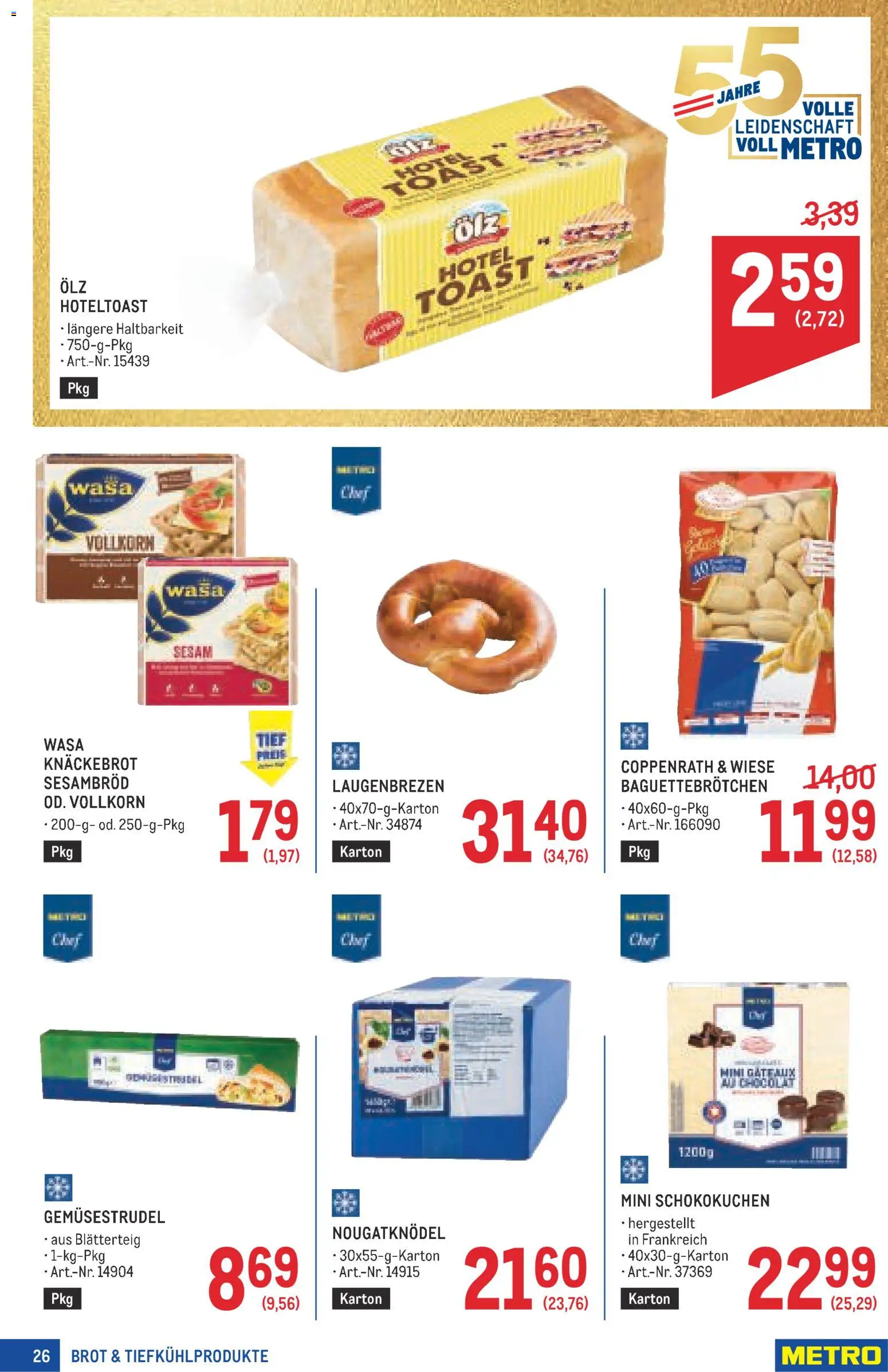 Metro angebote Profi gültig ab 03.09.2026 | Seite: 26 | Produkte: Brot