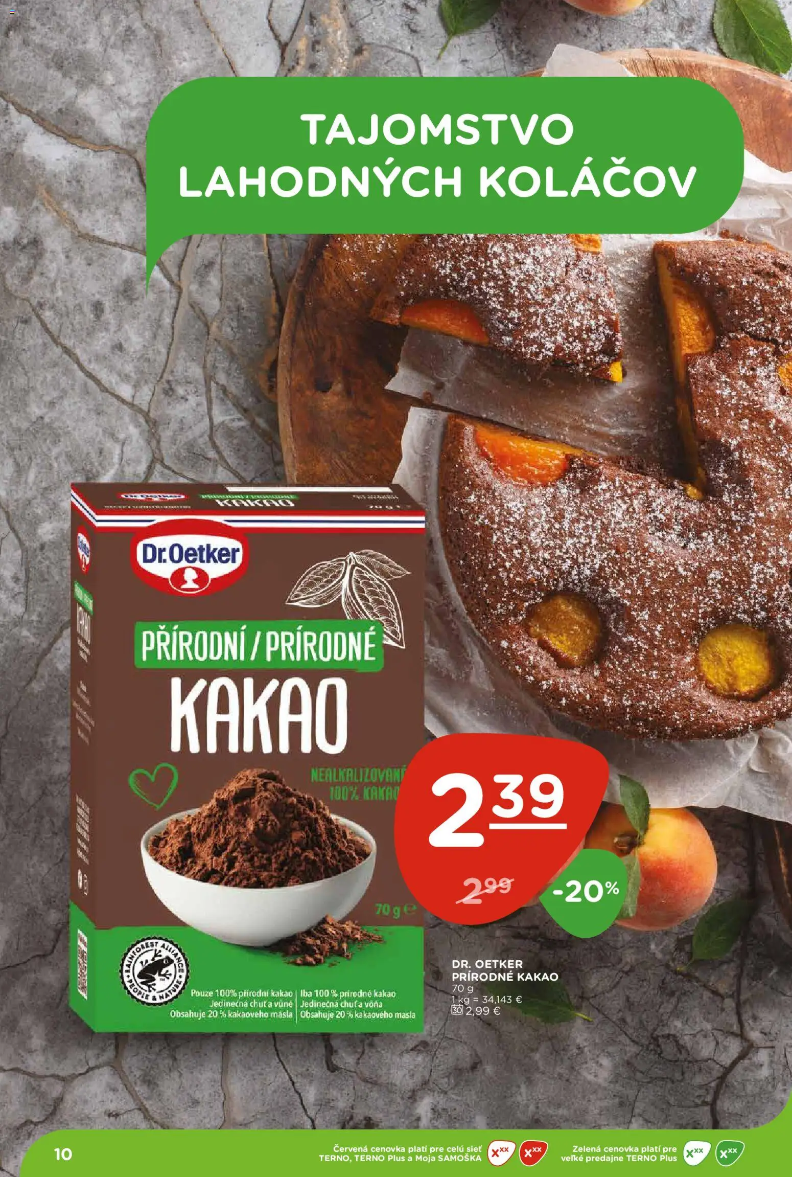 Nové Terno akcie – leták je platný od 06.08.2026 | Strana: 10 | Produkty: Kakao