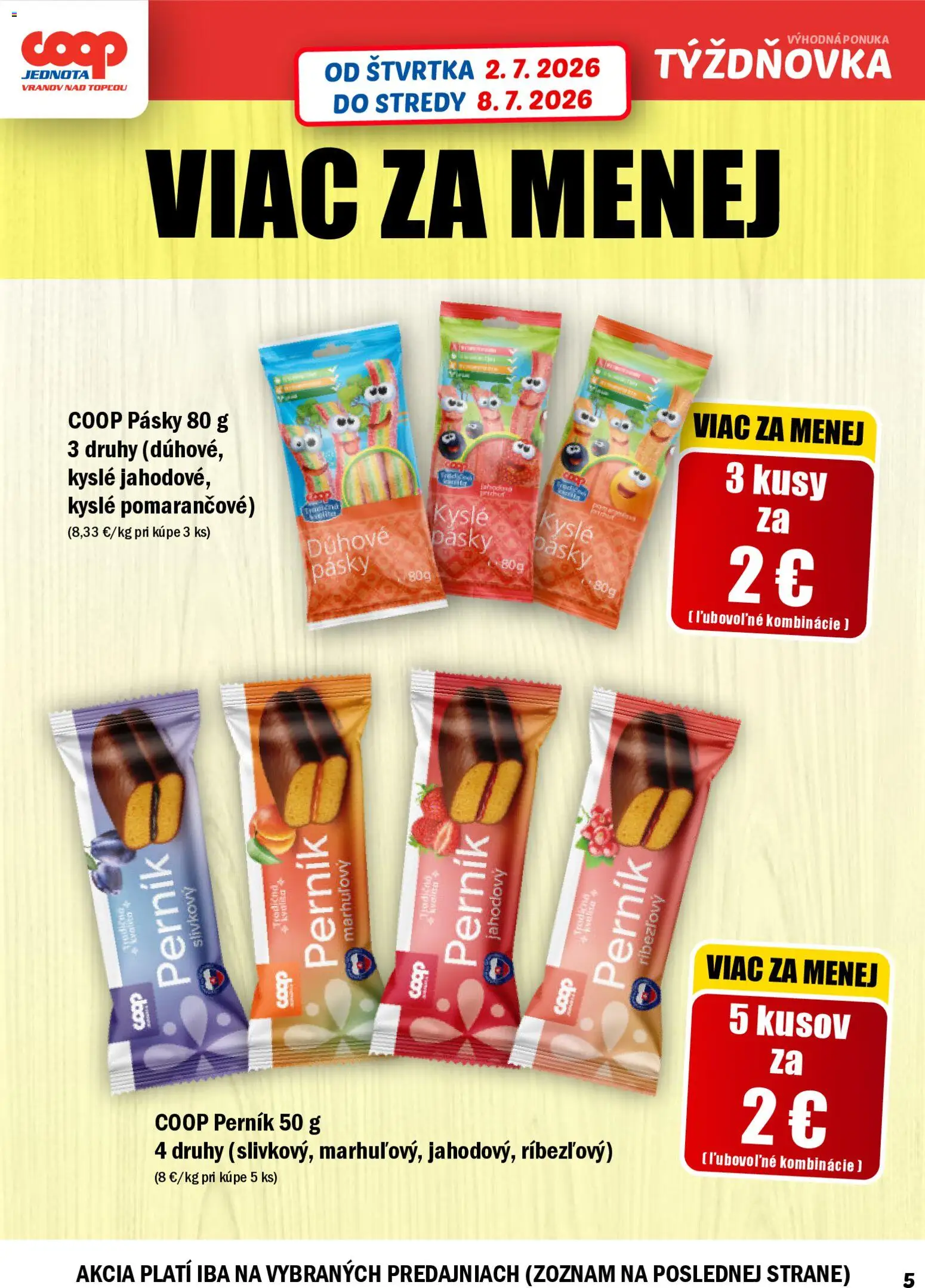 Nové COOP Jednota akcie – leták je platný od 02.07.2026 | Strana: 5