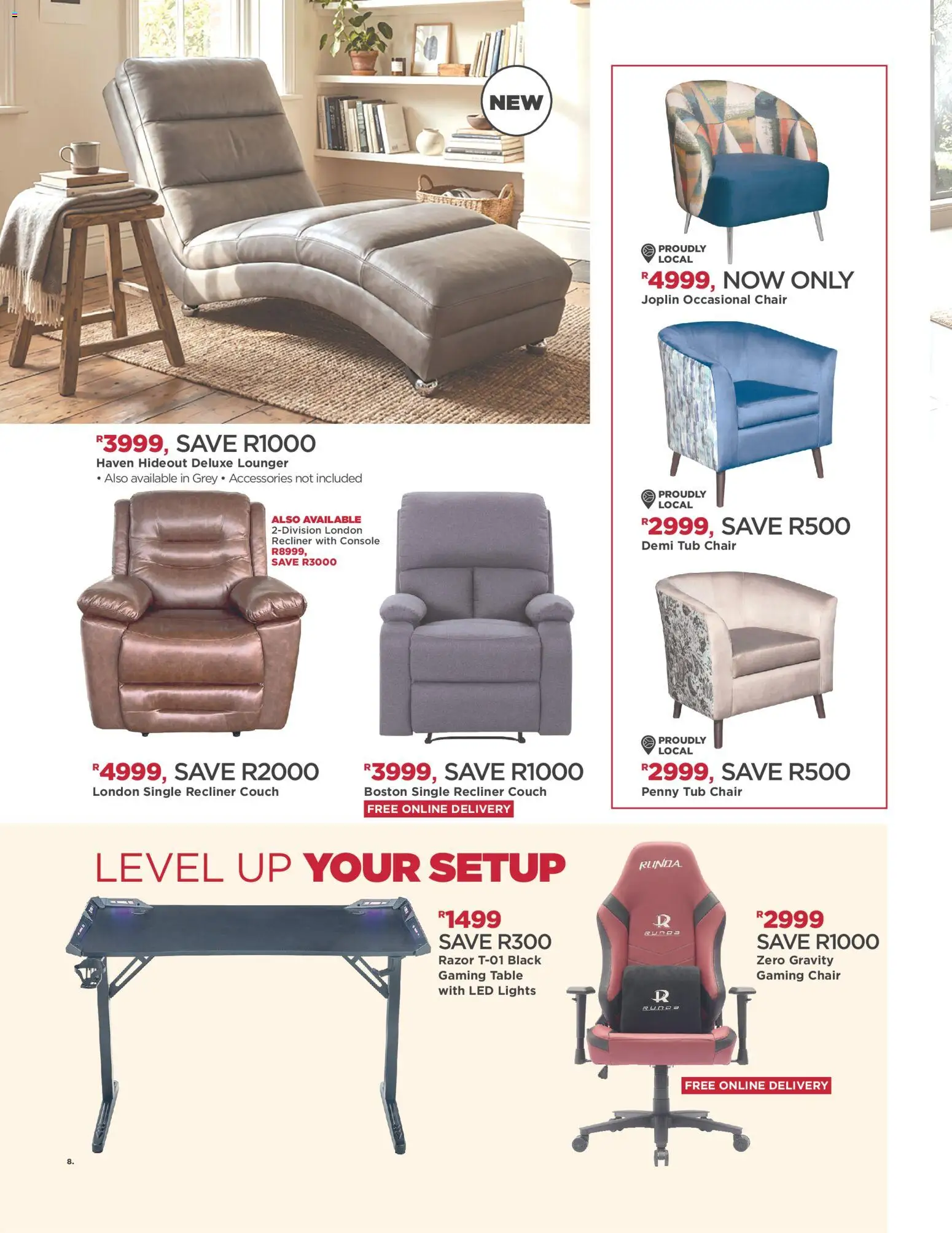 New House and Home catalogue – valid from 07/09/2026 | Page: 8 | Products: Couch, Table, Chair
