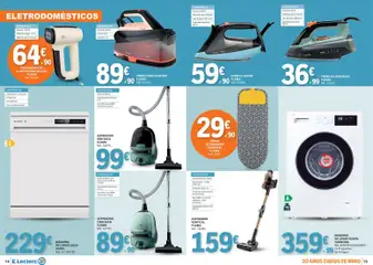 Pré-visualização E.Leclerc - Folheto Limpeza do Lar válido de 25/08/2026 | Página: 8 | Produtos: Tábua, Máquina de lavar, Ferro, Saco