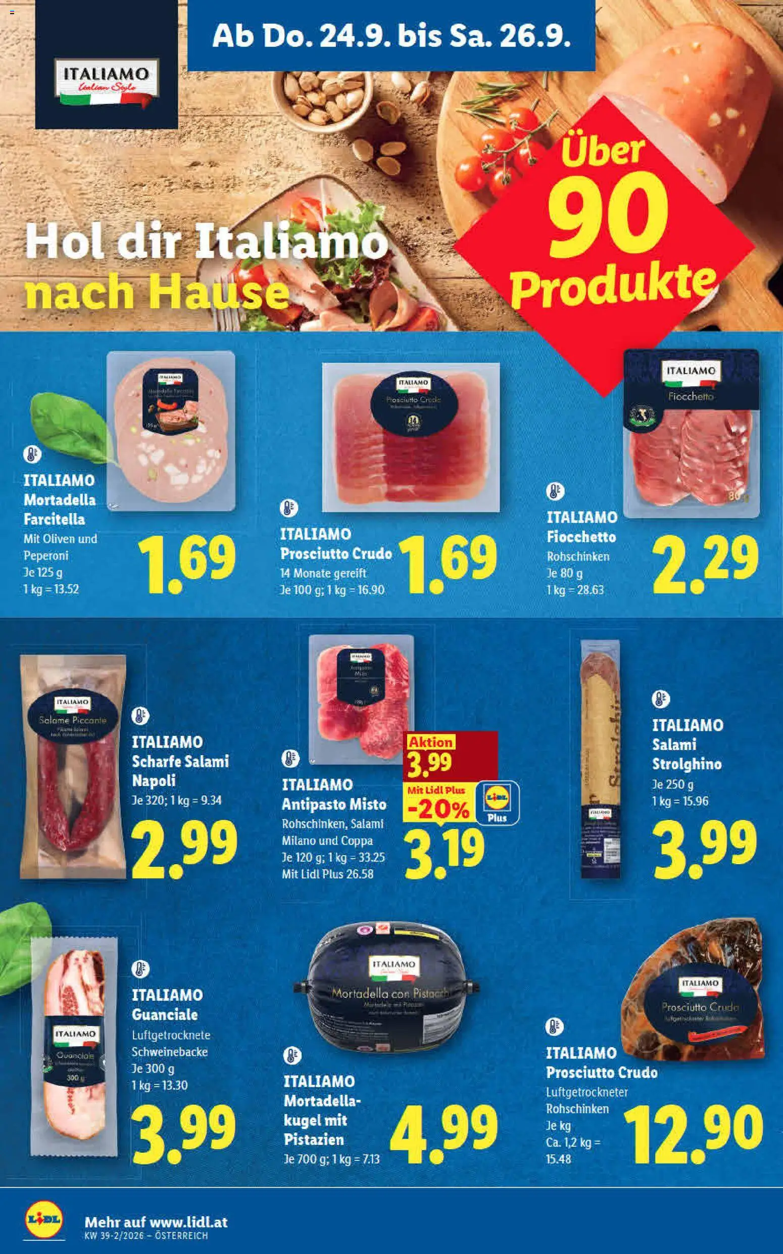Lidl - Flugblatt gültig ab 24.09.2026 | Seite: 8 | Produkte: Oliven, Salami