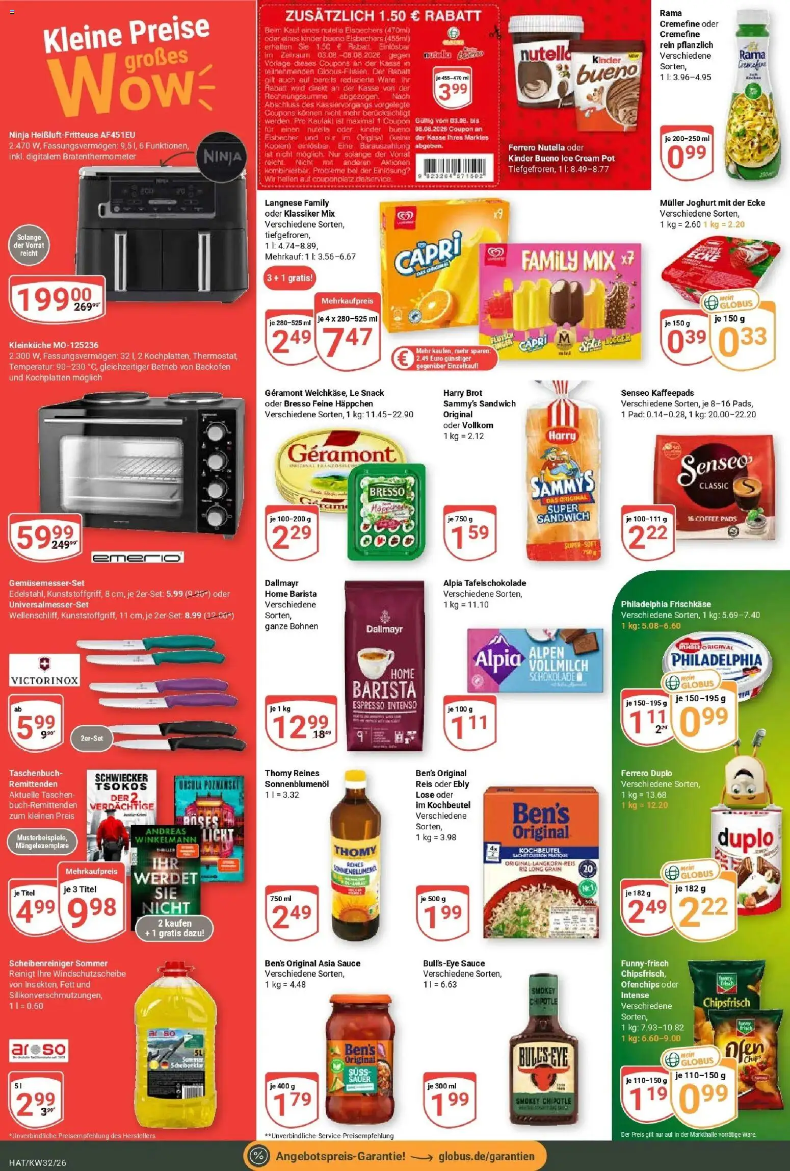 Globus Prospekt Hattersheim (ab 03.08.2026) » Angebote online | Seite: 6 | Produkte: Geramont, Joghurt, Taschen, Reis