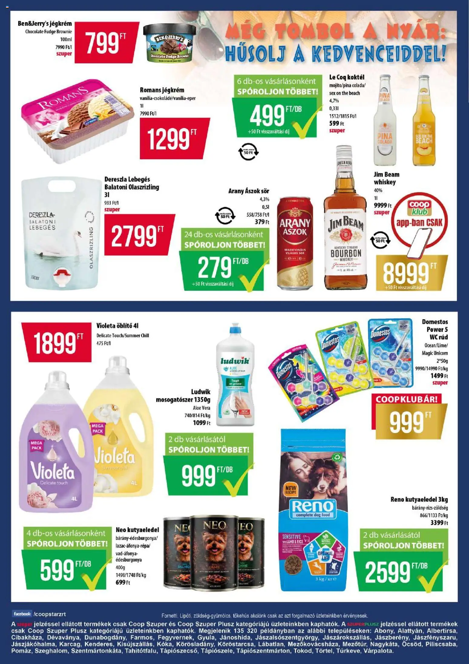 COOP akciós ujság - amely érvényes a következő dátumtól: 2026.08.13. | Oldal: 4 | Termékek: Kutyaeledel, Édesburgonya, WC, Sör